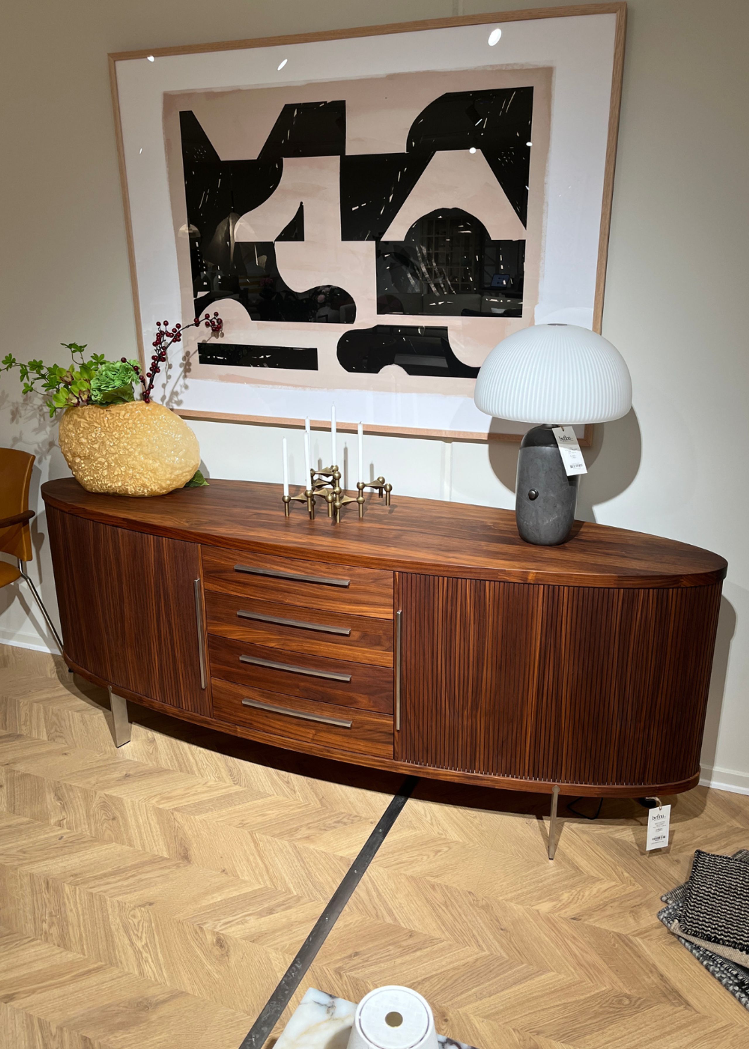 Naver Collection - Sideboard - Oval sideboard / AK1300 by Nissen & Gehl - Oiled walnut - Showroom Model