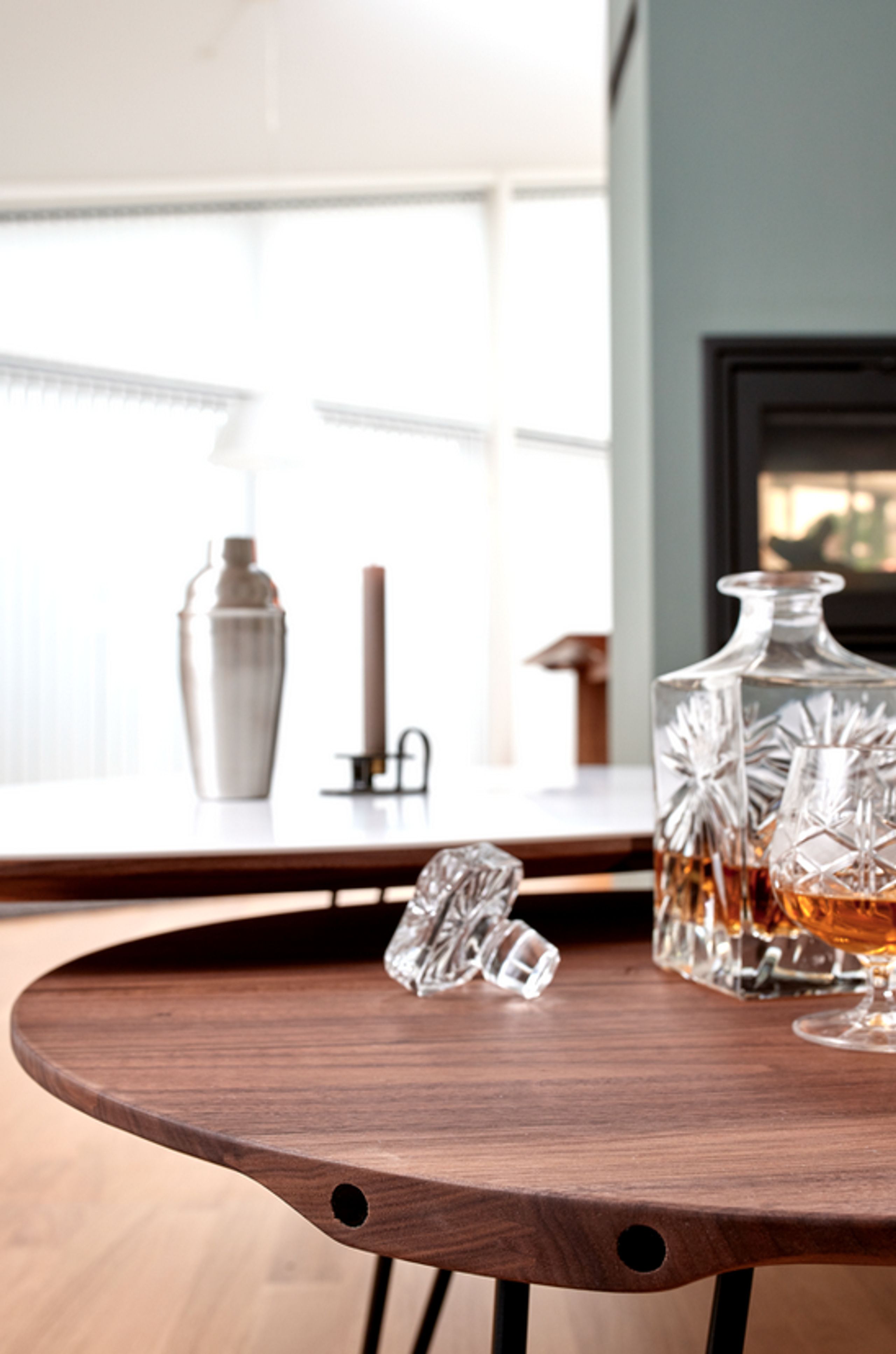 Naver Collection - Coffee Table - Coffee Table / AK1810 & AK1850 by Nissen & Gehl - Oiled Oak / Stainless steel