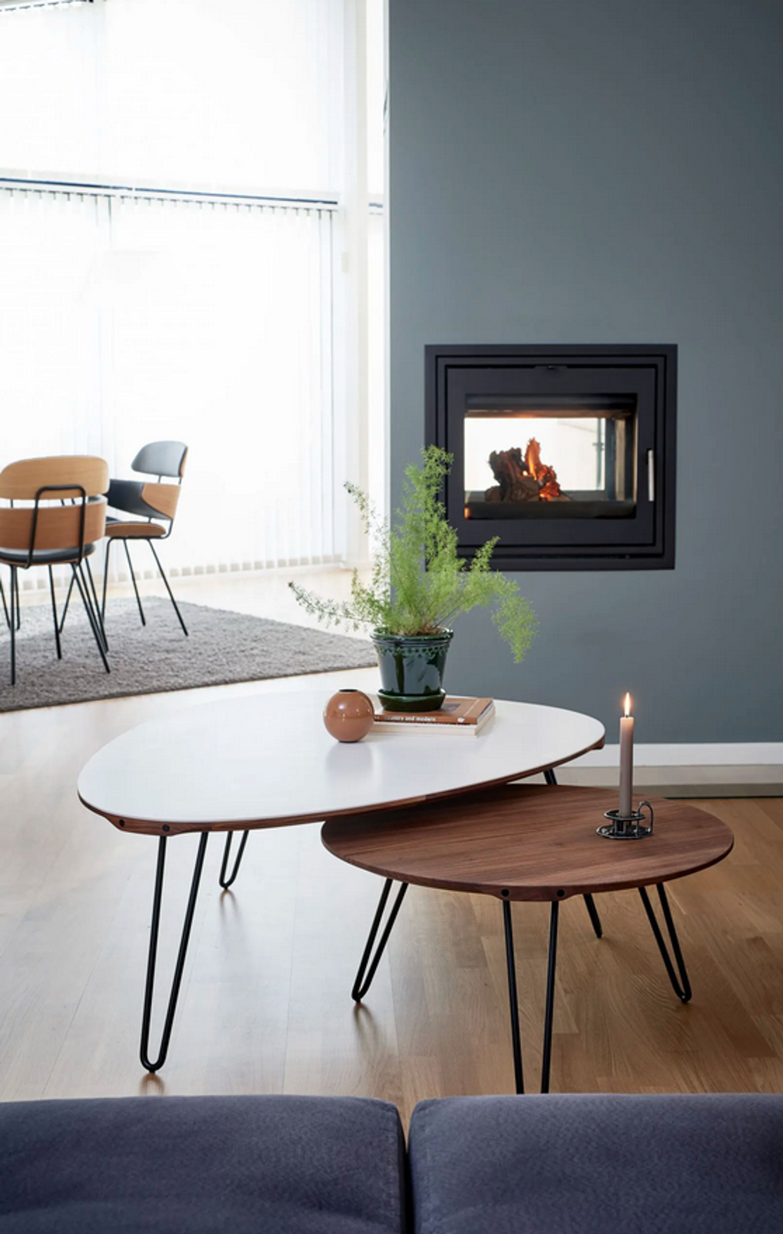 Naver Collection - Coffee Table - Coffee Table / AK1810 & AK1850 by Nissen & Gehl - Oiled Oak / Stainless steel