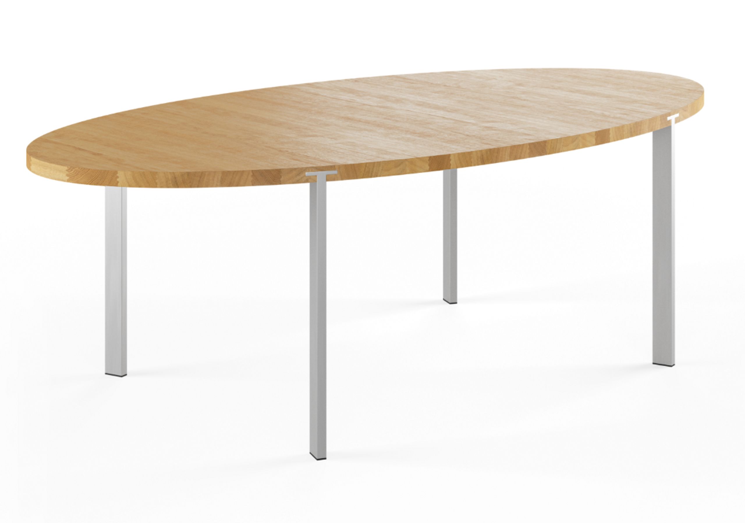 Naver Collection - Jedálenský stôl - Extension Oval Table / GM 2142 & 2152 by Nissen & Gehl - GM 2142 Oiled Oak / Stainless steel