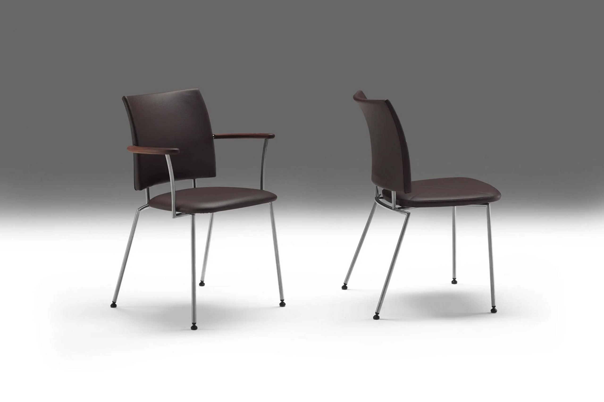 Naver Collection - Spisebordsstol - Panther Chair / GM 4115 by Henrik Lehm - Naver Select Black Leather / Stainless steel