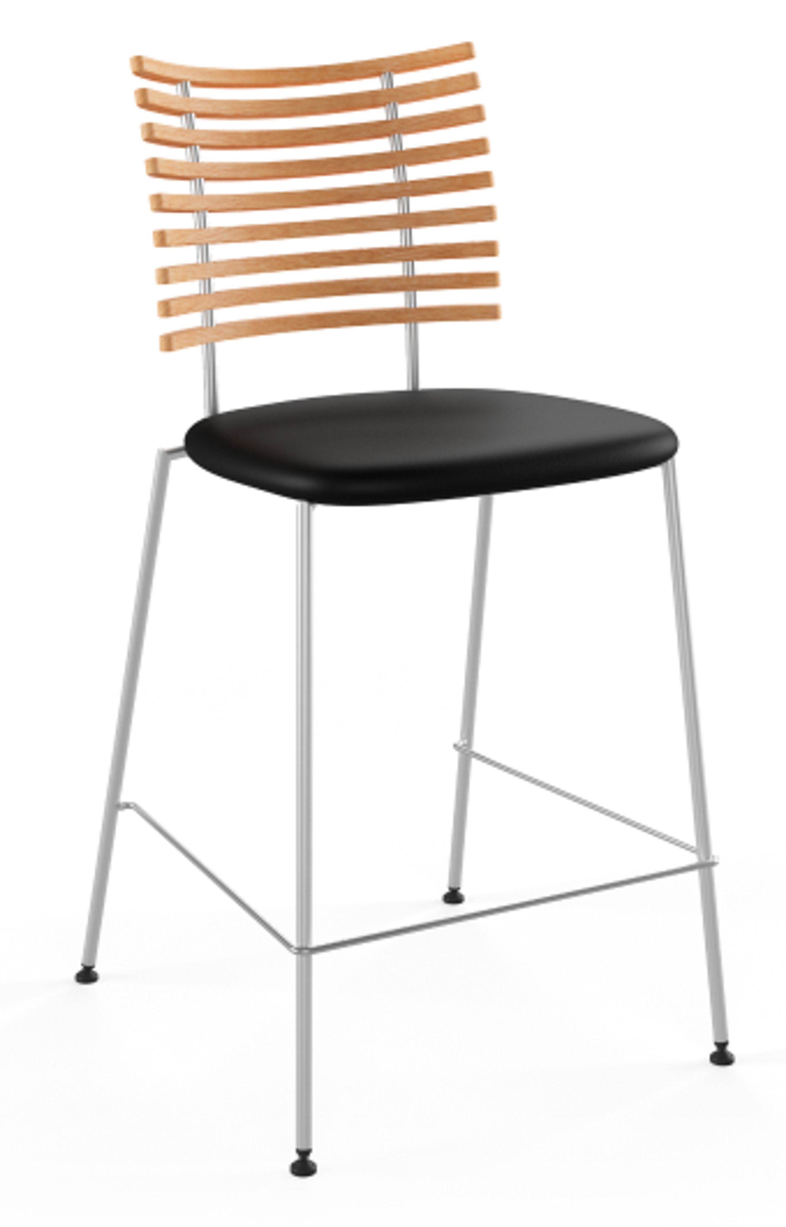 Naver Collection - Ruokailutuoli - Tiger armchair / GM4106 by Henrik Lehm - Oiled oak / Naver Select Black leather / Stainless steel