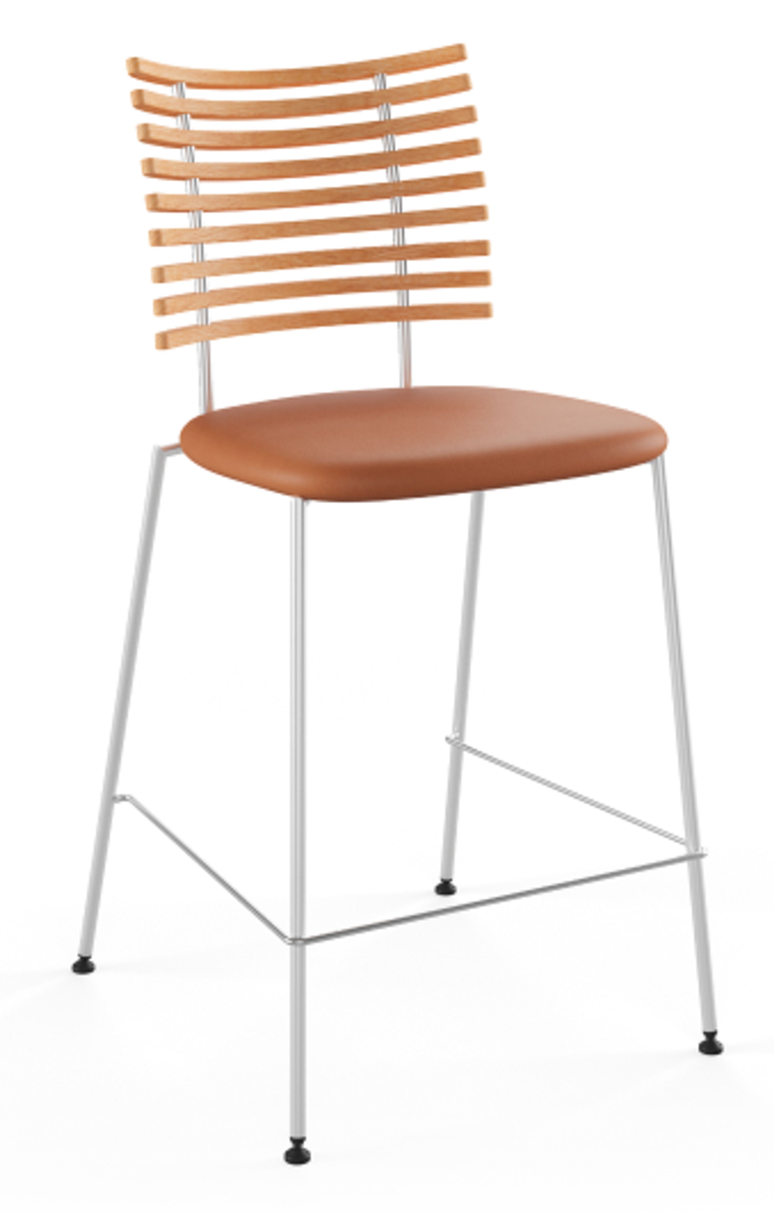 Naver Collection - Dining chair - Tiger armchair / GM4106 by Henrik Lehm - Oiled oak / Naver Select Cognac leather / Stainless steel