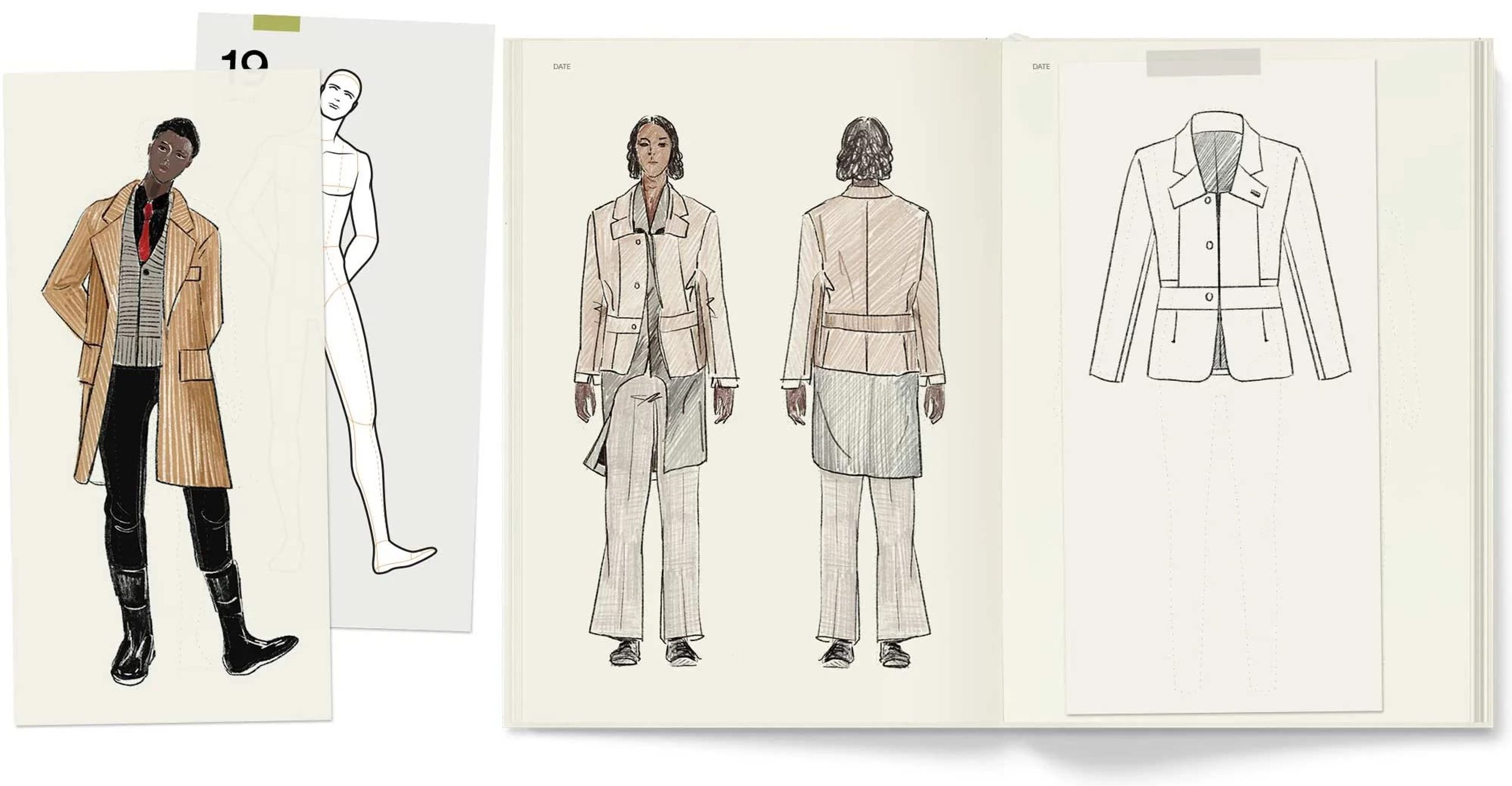 New Mags - Book - Fashionary Menswear Memopad - Beige