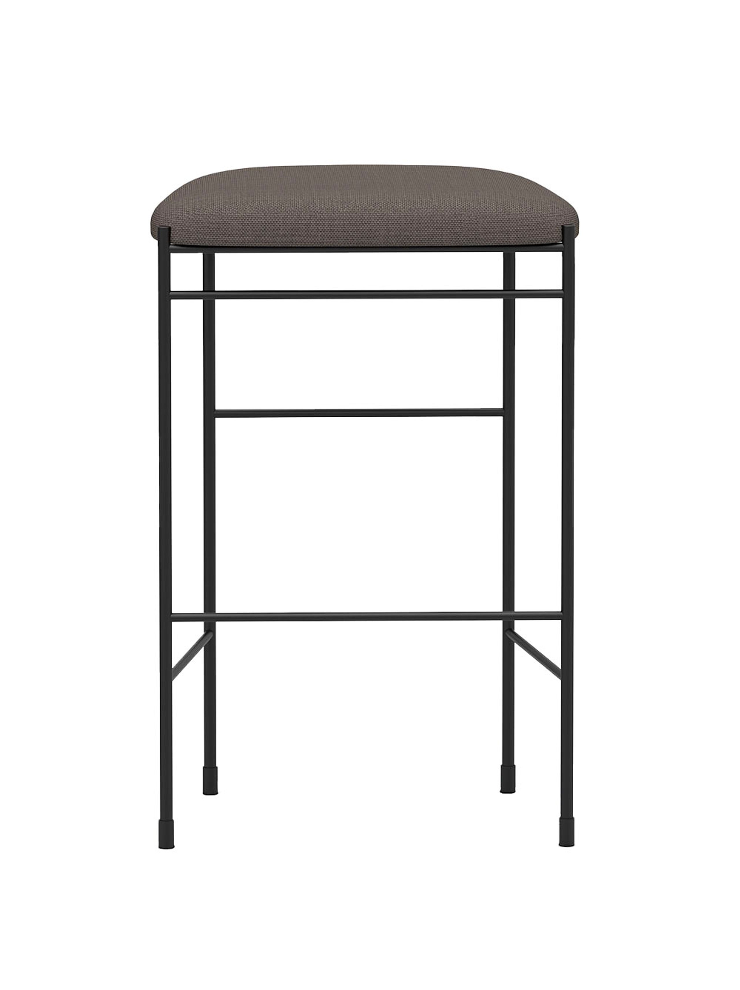 New Works - Barhocker - Covent Barstol - Kvadrat Remix 3 163 / Frame: Black