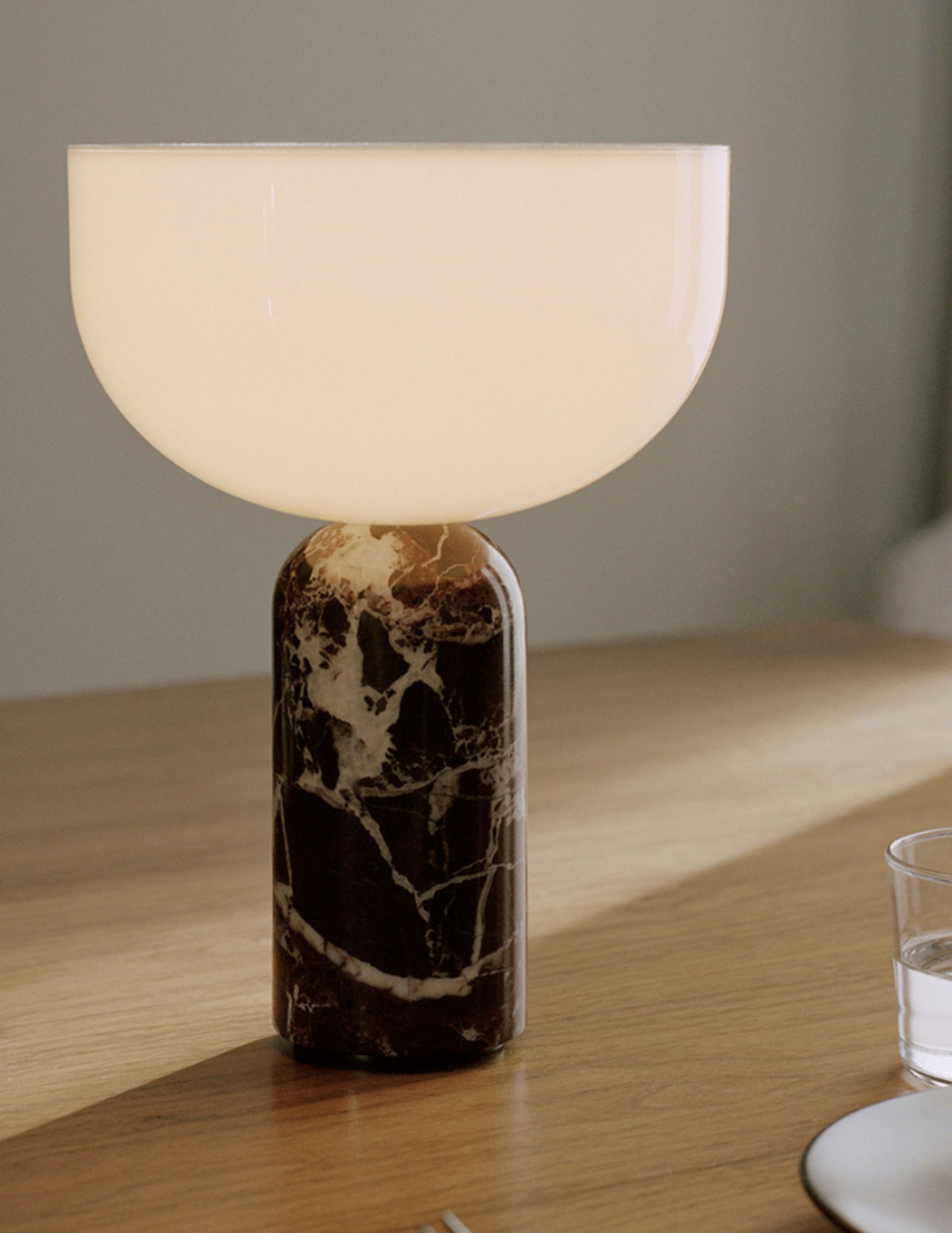 New Works - Table Lamp - Kizu Portable Lamp - Rosso Levanto Marble