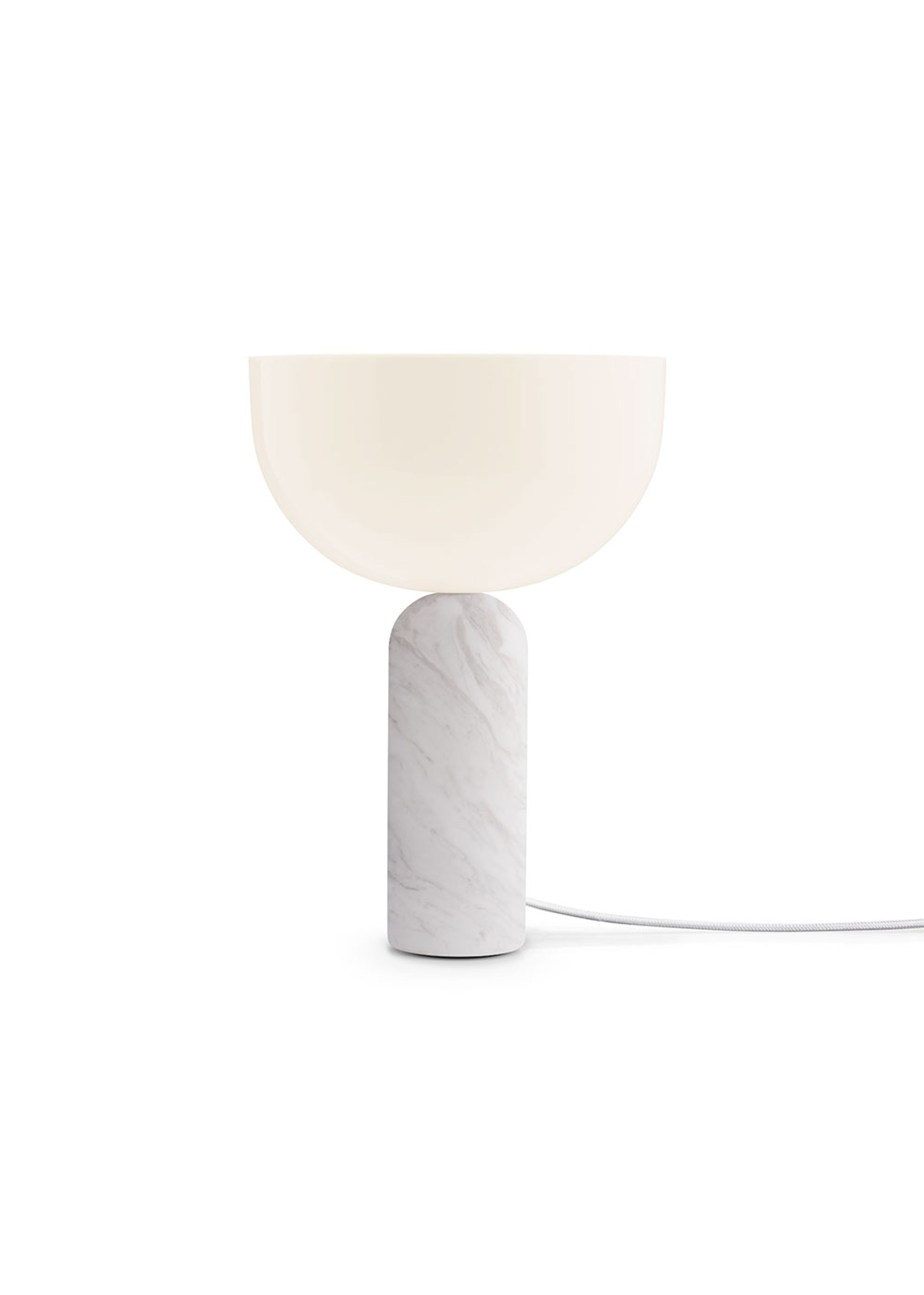 New Works - Table Lamp - Kizu Table Lamp - Small - White Marble w. White Acrylic