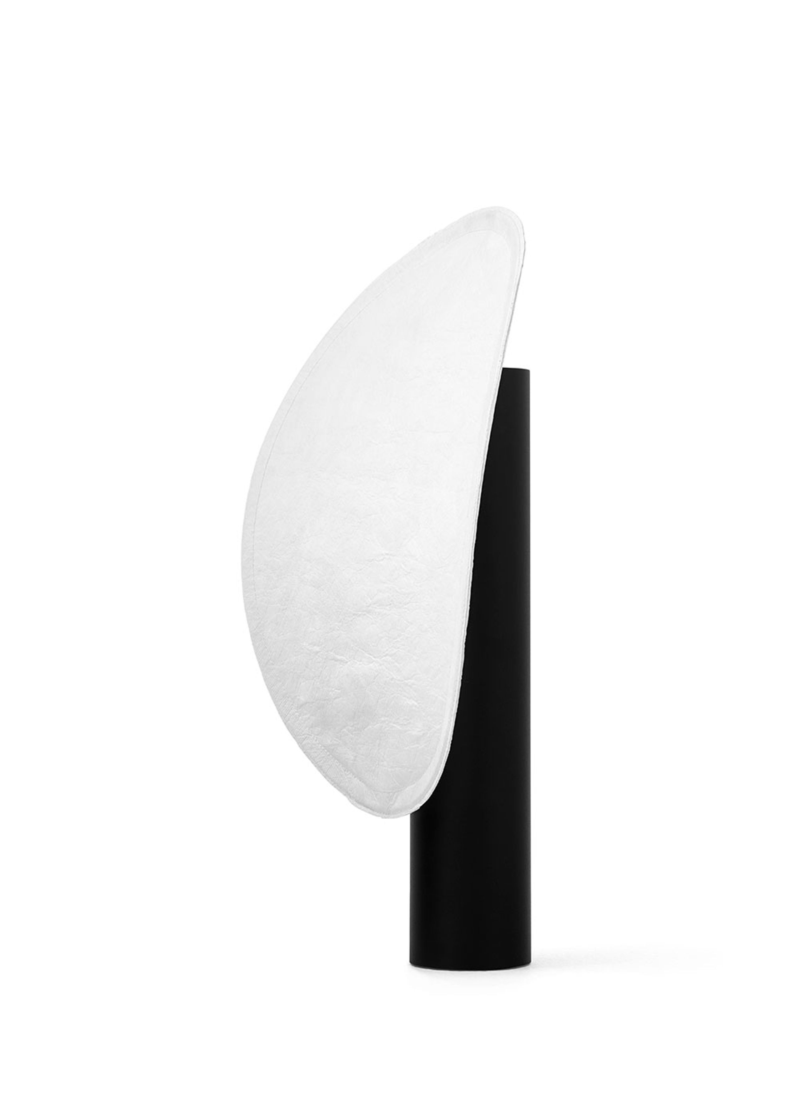 New Works - Lampa stołowa - Tense Portable Table Lamp - Black Base w. White Tyvek