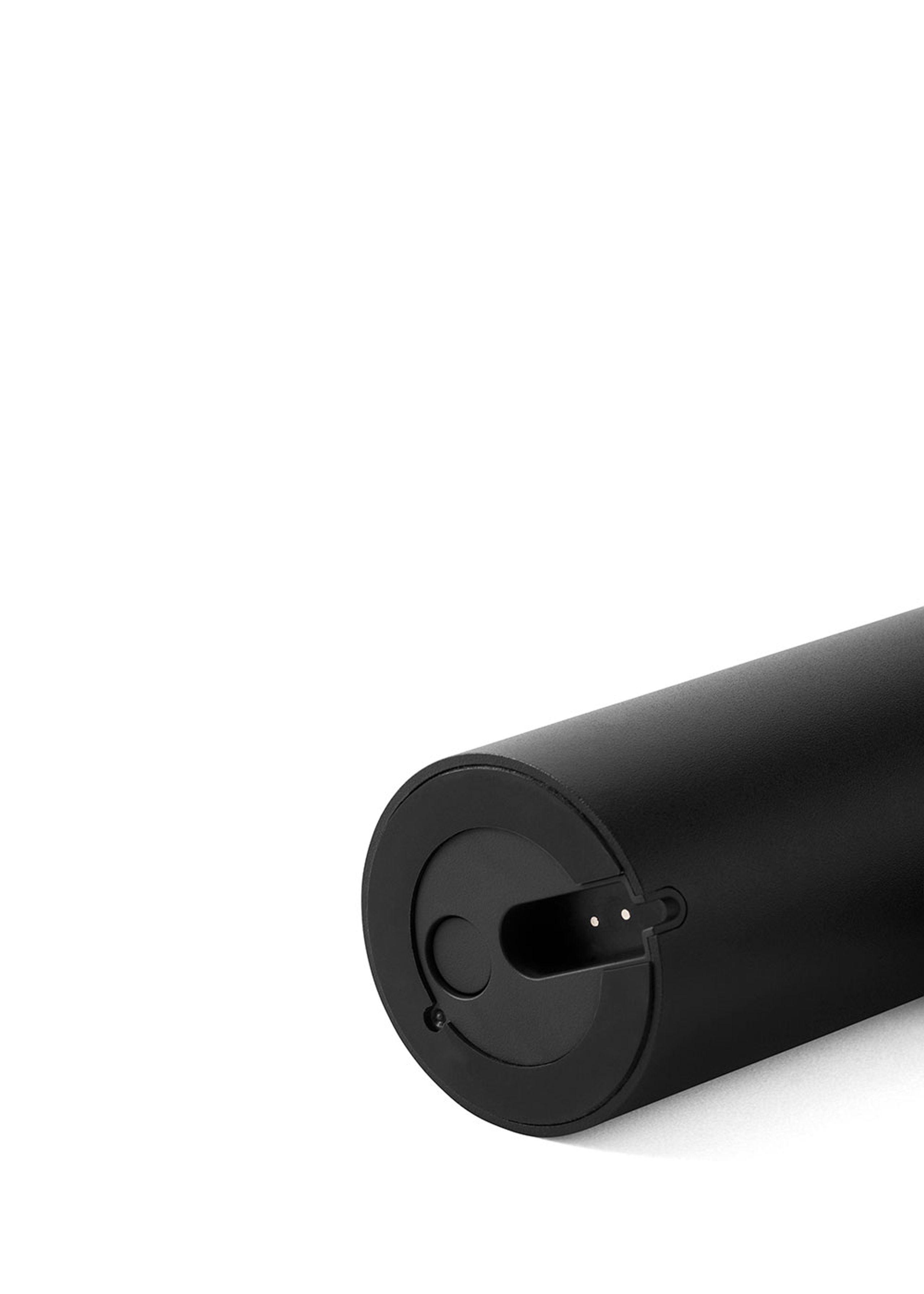 New Works - Lampa stołowa - Tense Portable Table Lamp - Black Base w. White Tyvek