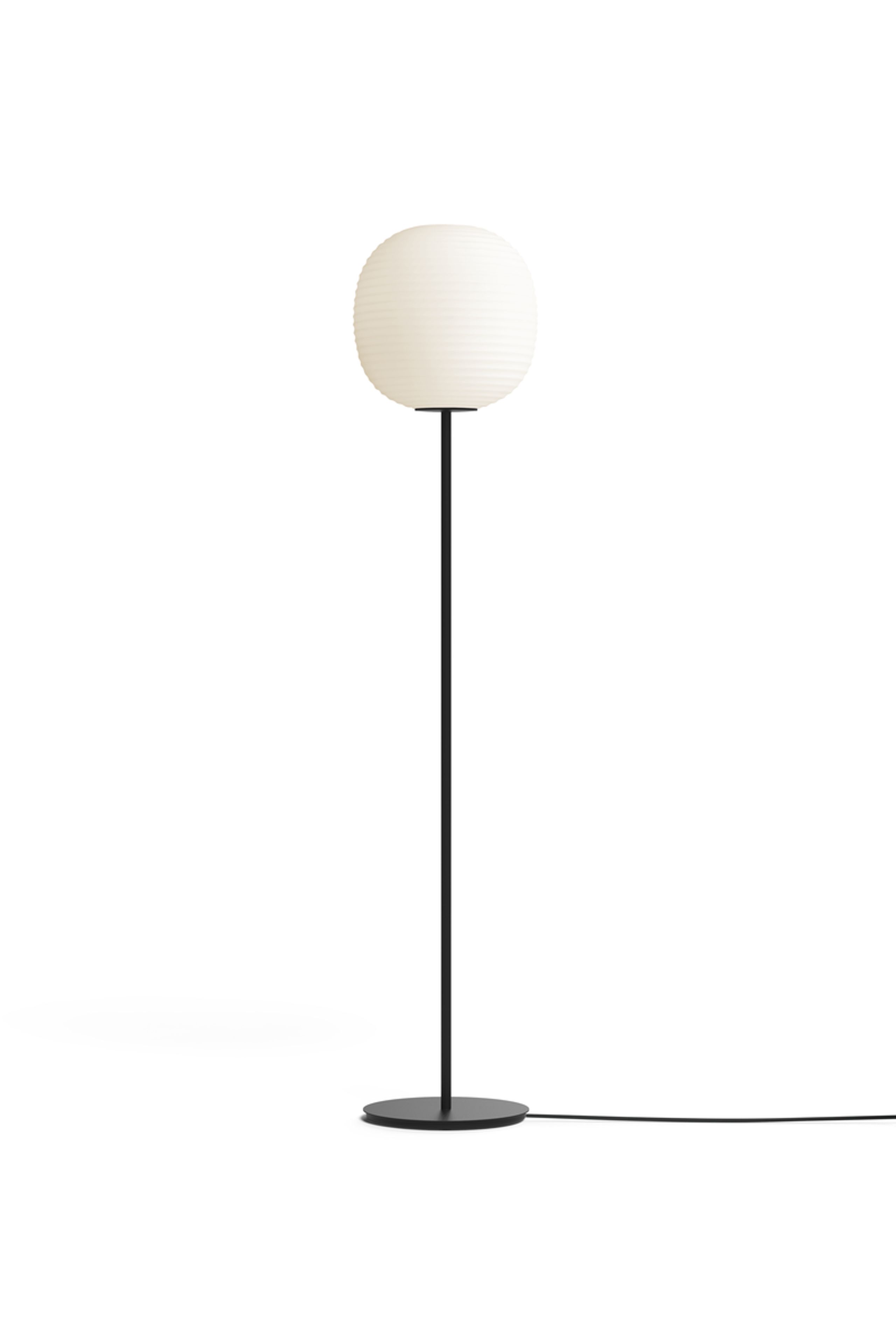 New Works - Floor Lamp - Lantern Floor Lamp of Anderssen and Voll - Mat White / Black Frame Medium