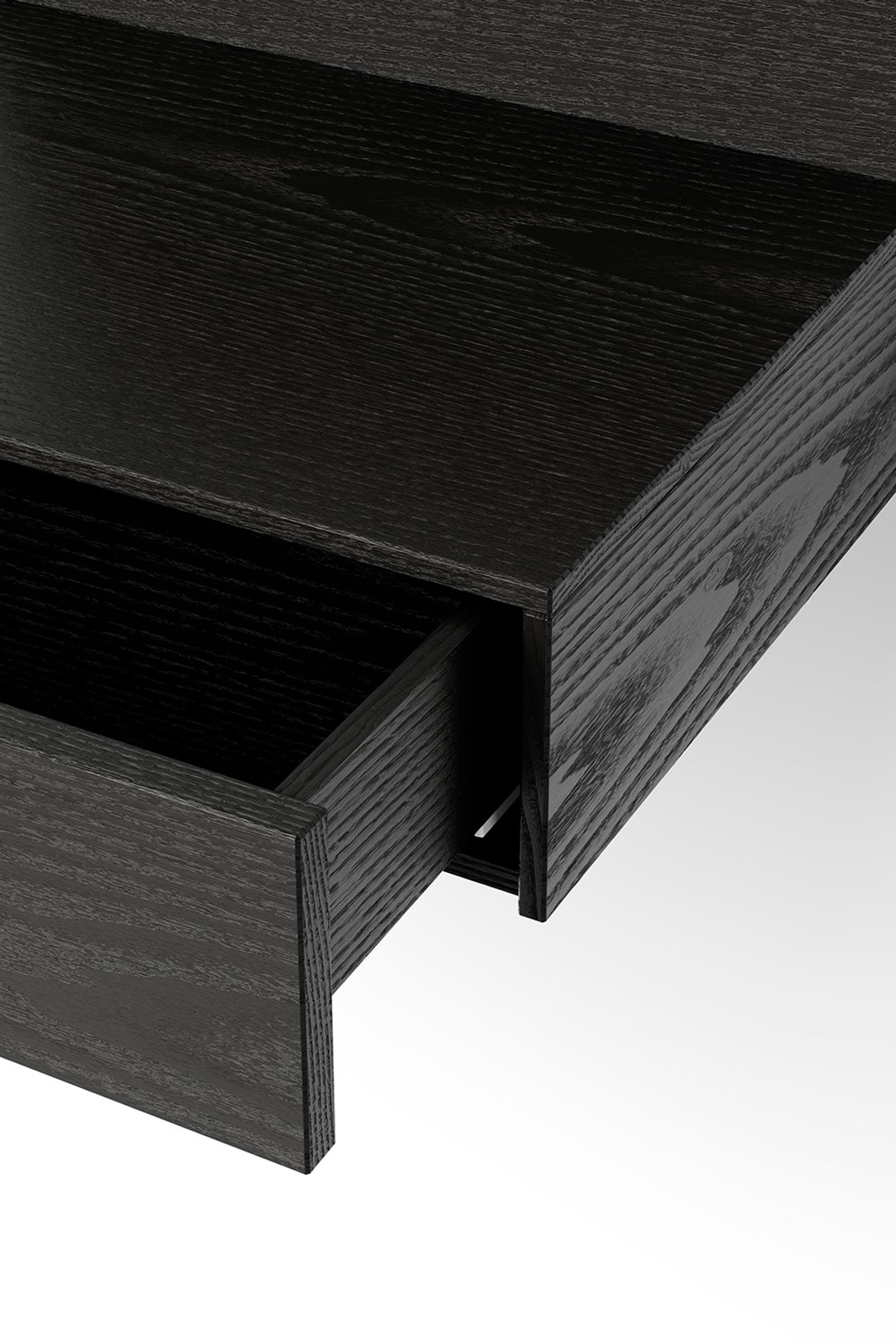 New Works - Hylde - Tana Wall Mounted Desk - Black Stained Oak