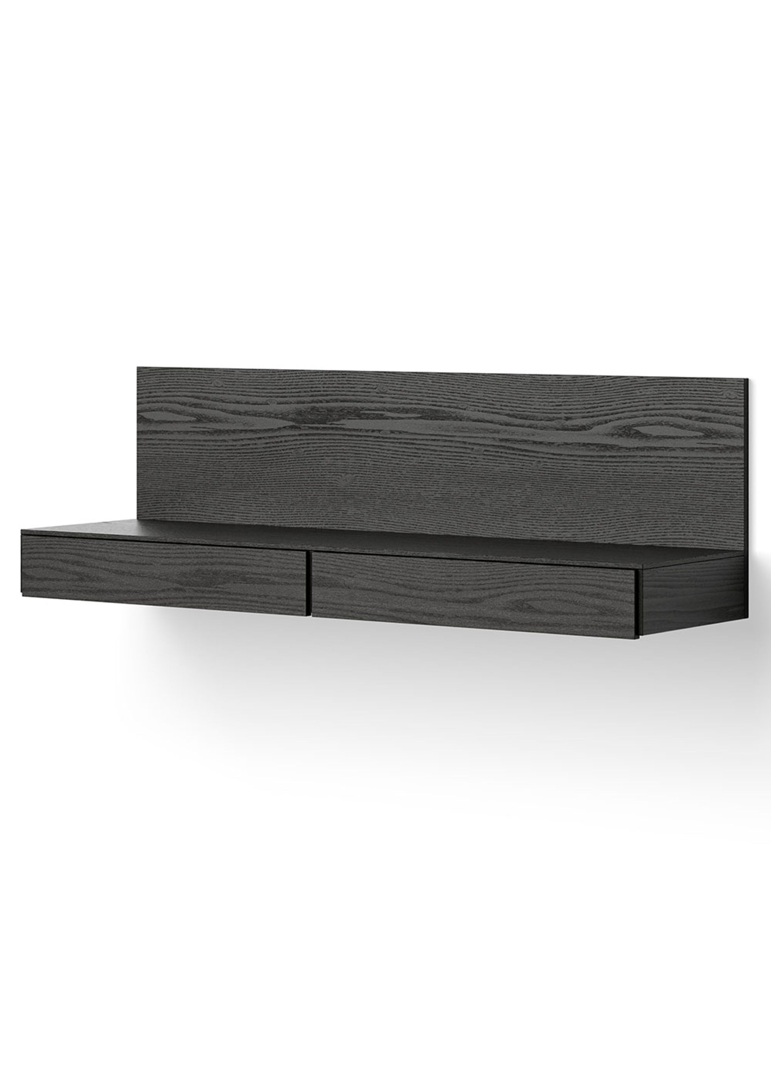 New Works - Étagère - Tana Wall Mounted Media Module - Black Stained Oak