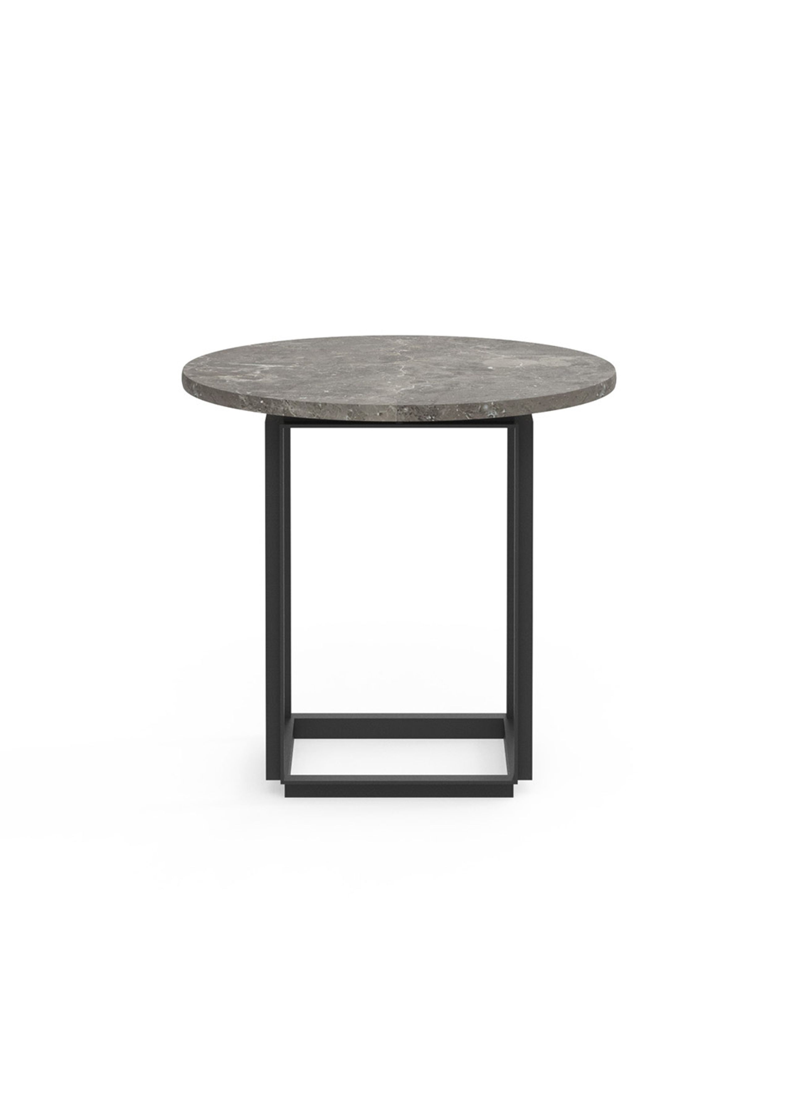 New Works - Postranní stolek - Florence Side table - Gris du Marais Marble w. Black Frame