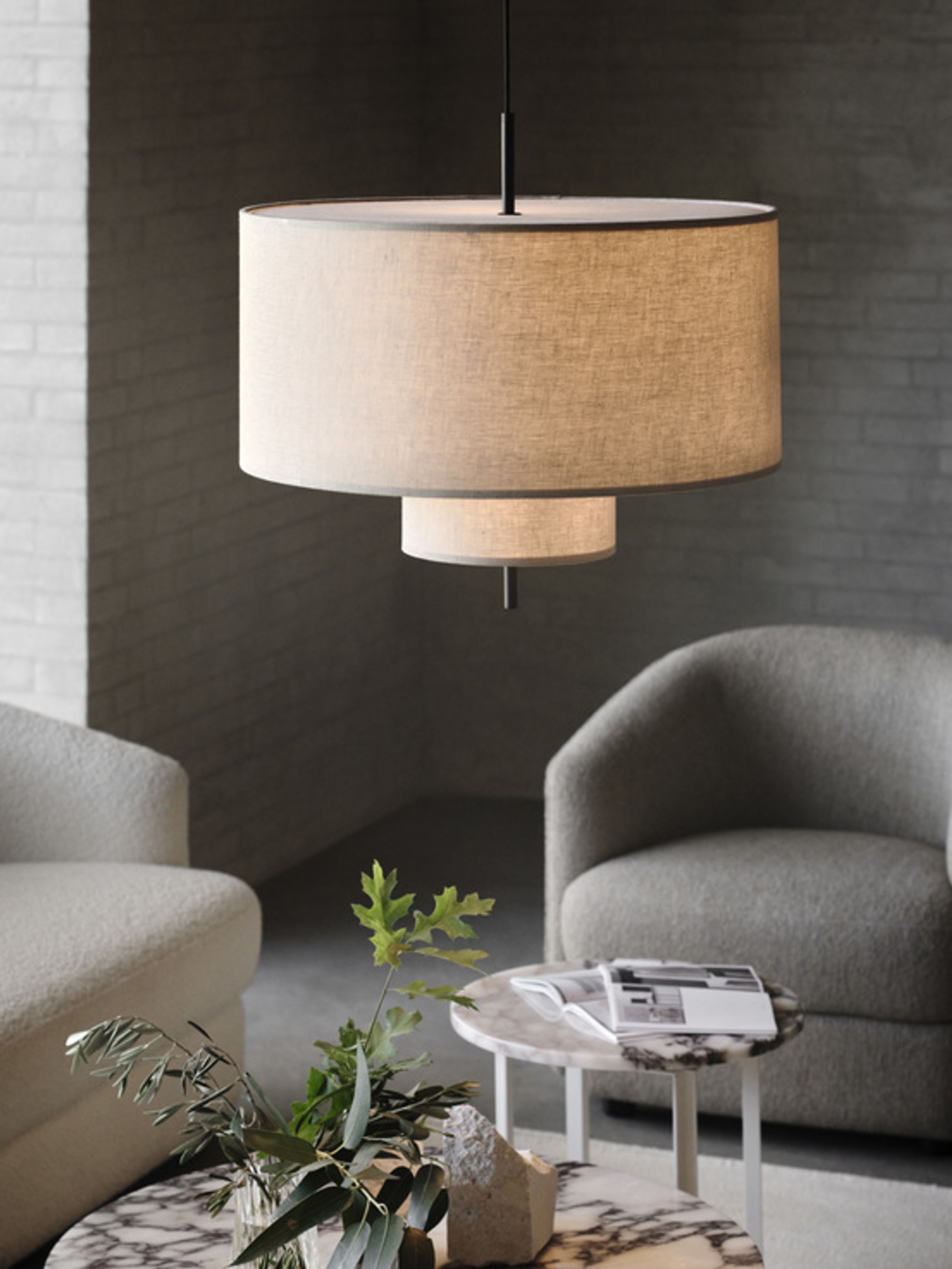 New Works - Lamp - Margin pendant lamp - Beige - Ø90