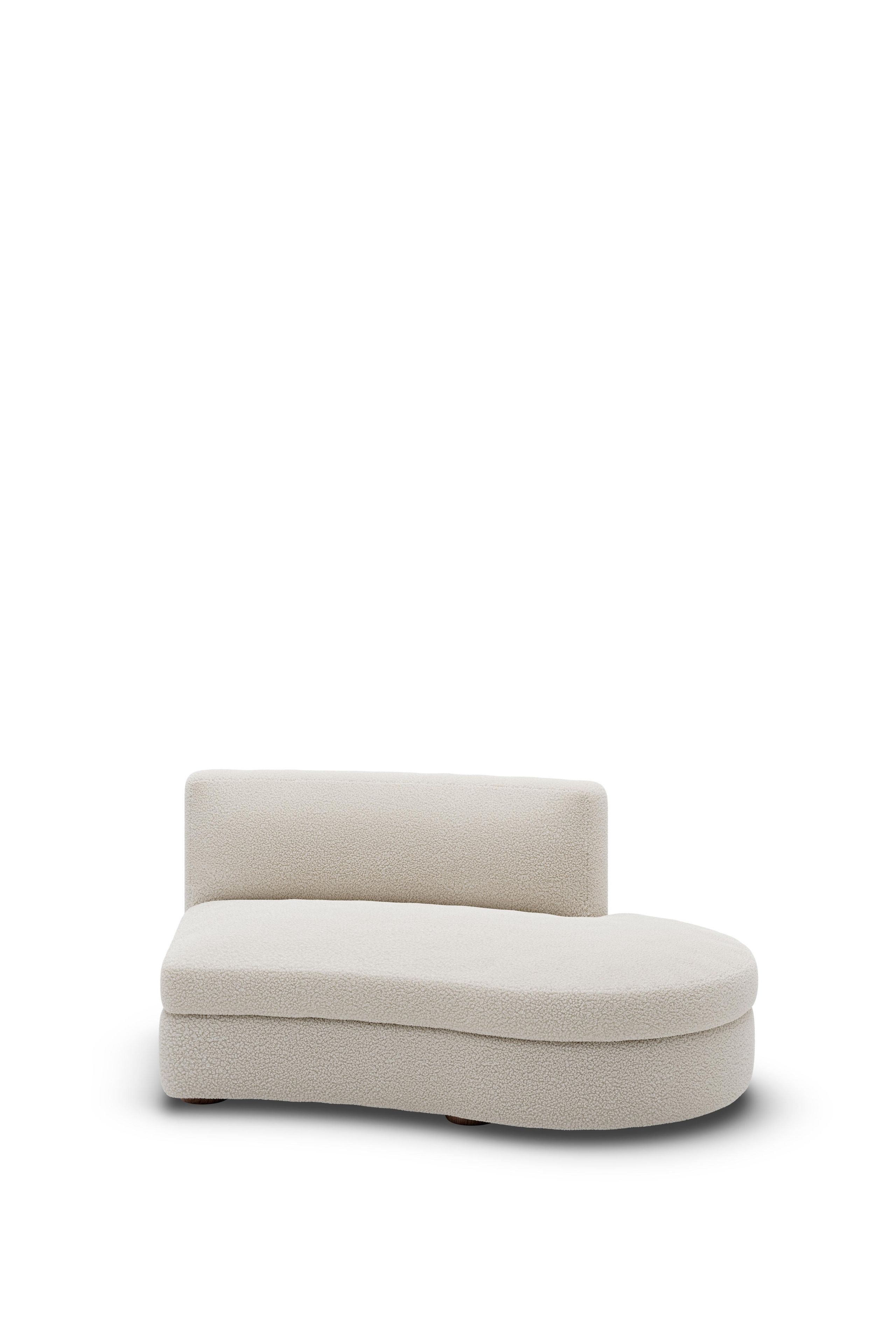 New Works - Modular sofa - Coda Curved Open End Right Module 42 - Drake Spacedust
