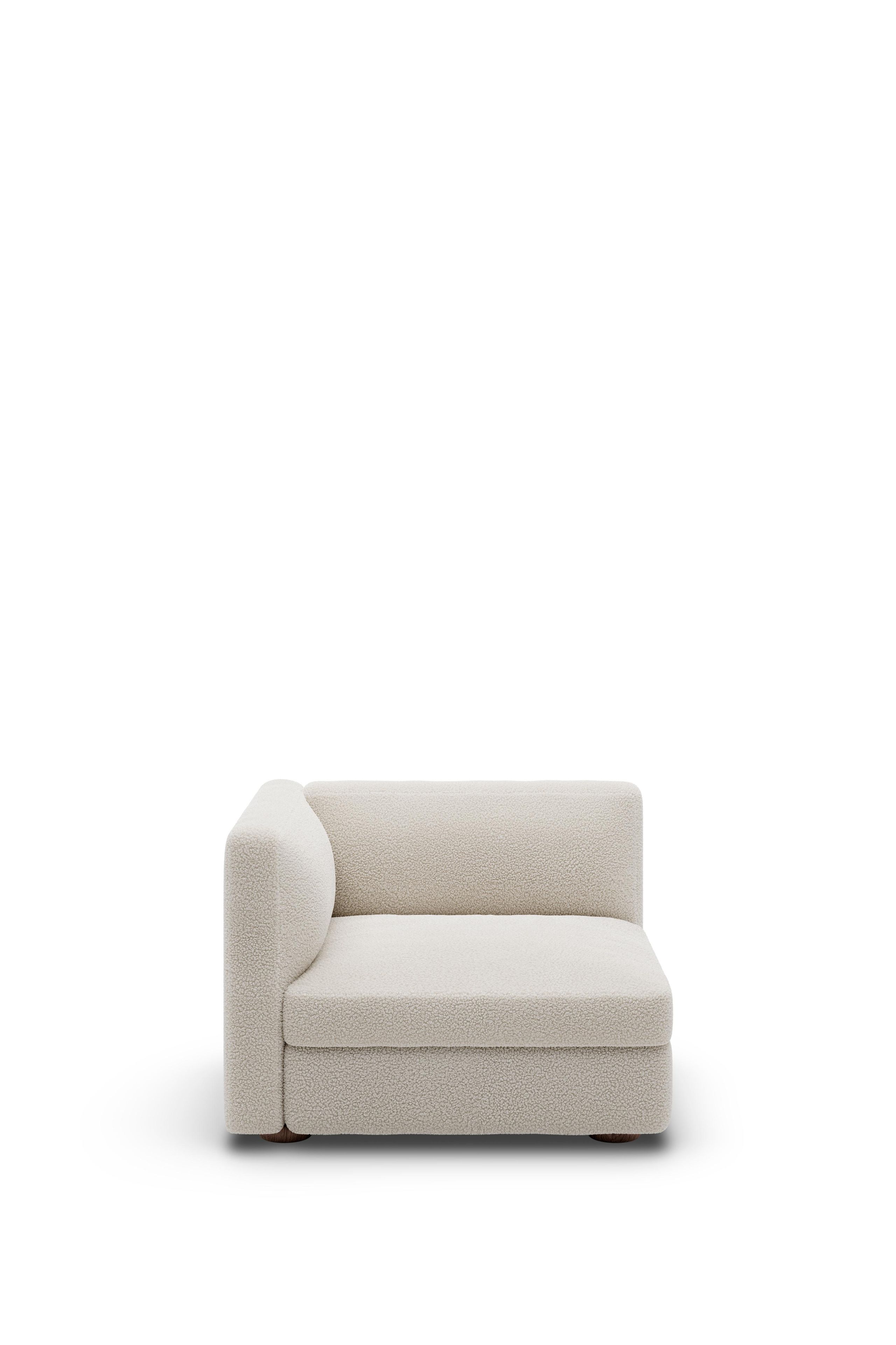 New Works - Modular sofa - Coda Narrow Left Module 30 - Drake Spacedust