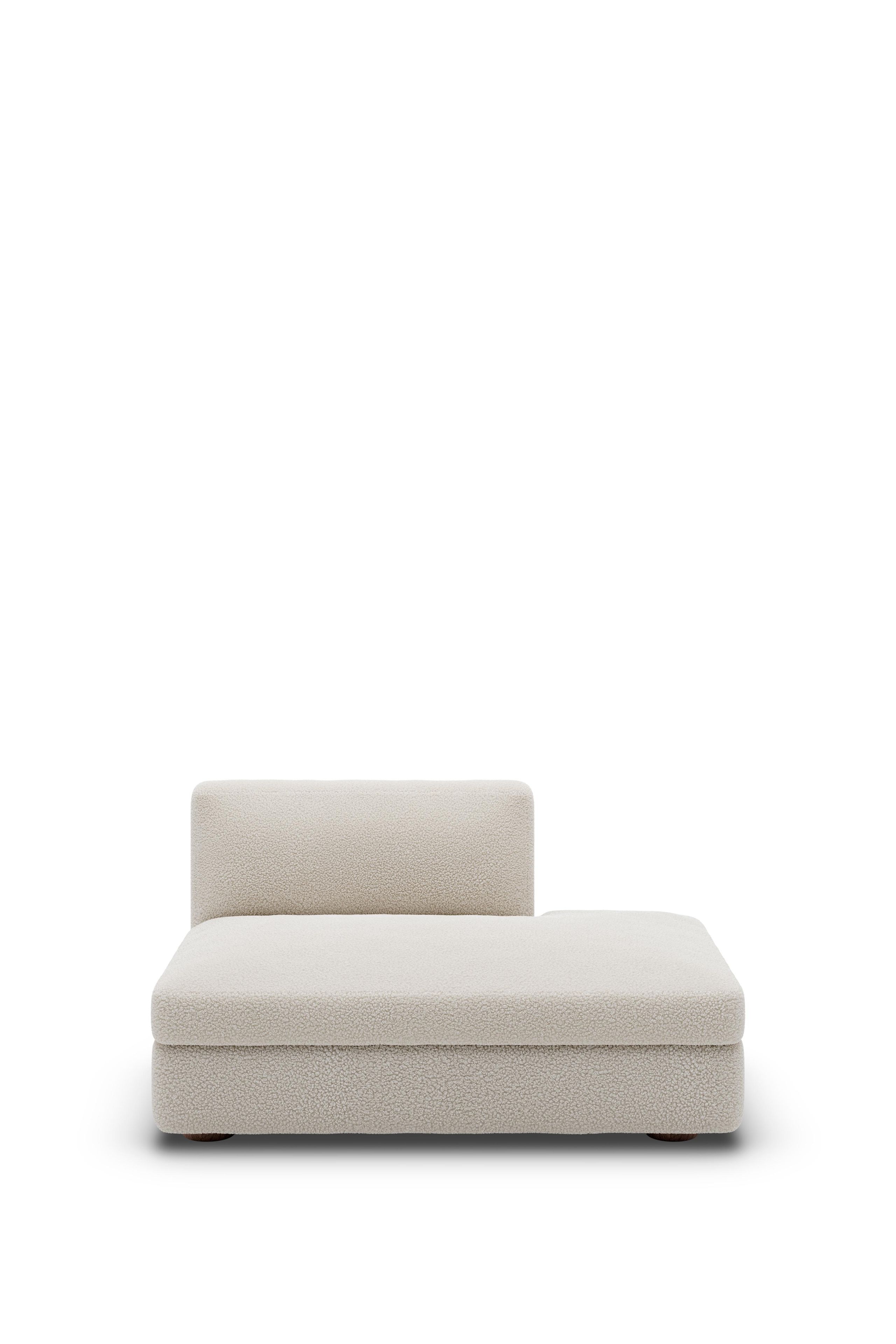 New Works - Modular sofa - Coda Open End Right Module 43 - Drake Spacedust