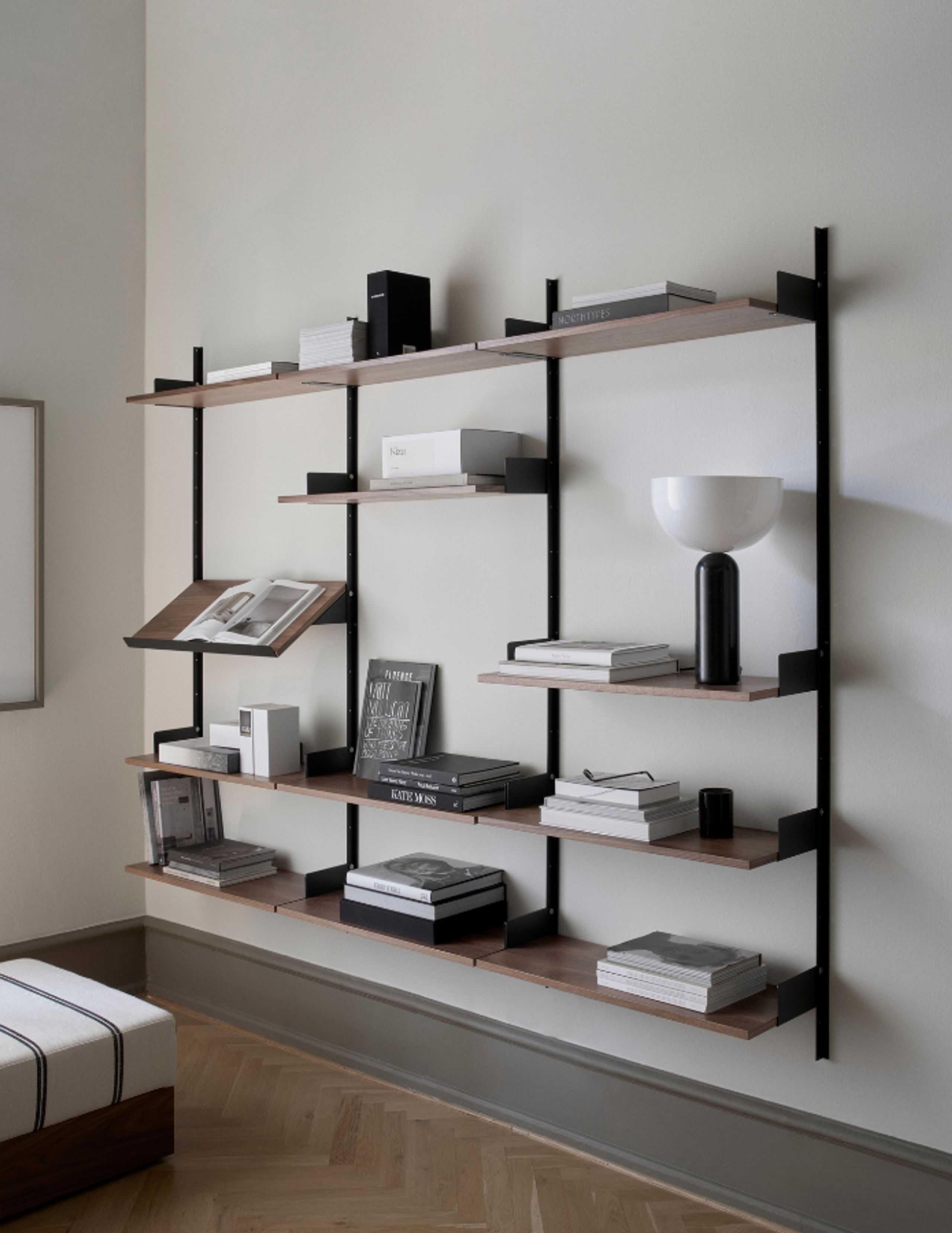 New Works - Shelf - NEW WORKS DISPLAY SHELF - Walnut / Black