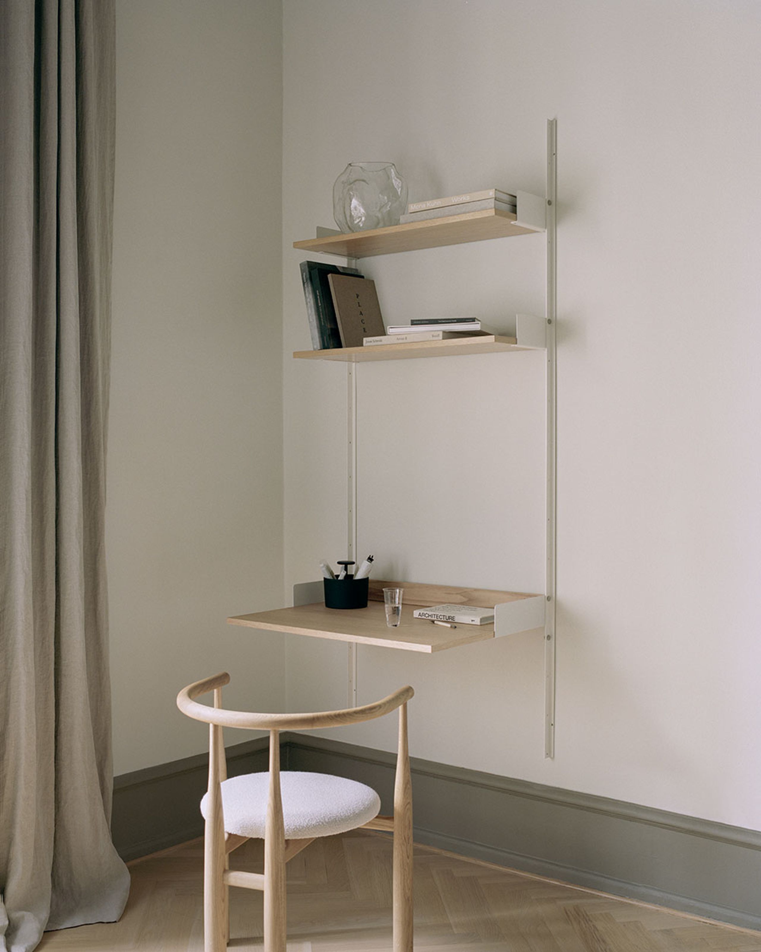 New Works - Shelving system - New Works Study Shelf - White / White