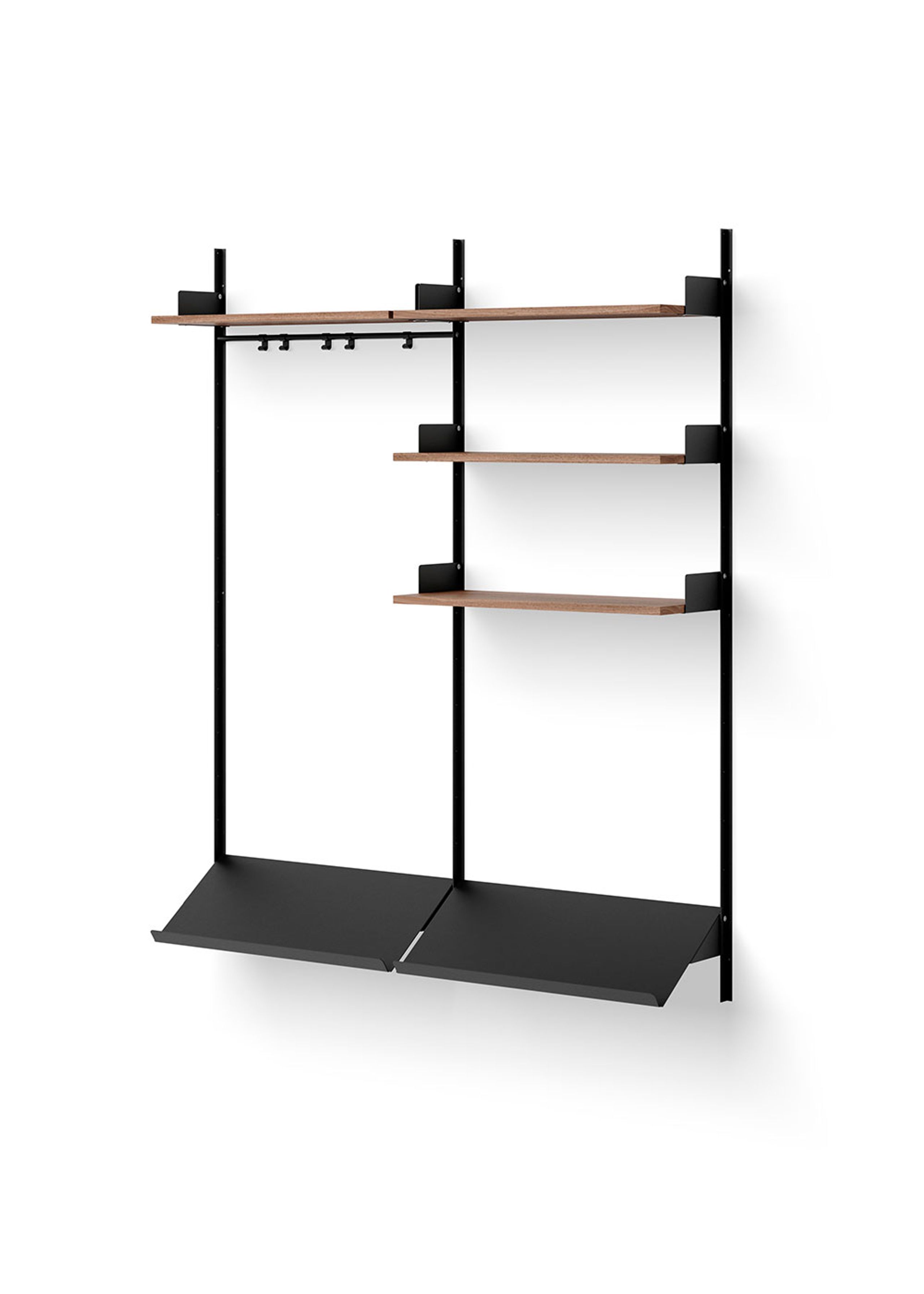 New Works - Sistema de prateleiras - New Works Wardrobe Shelf 3 - Walnut / Black