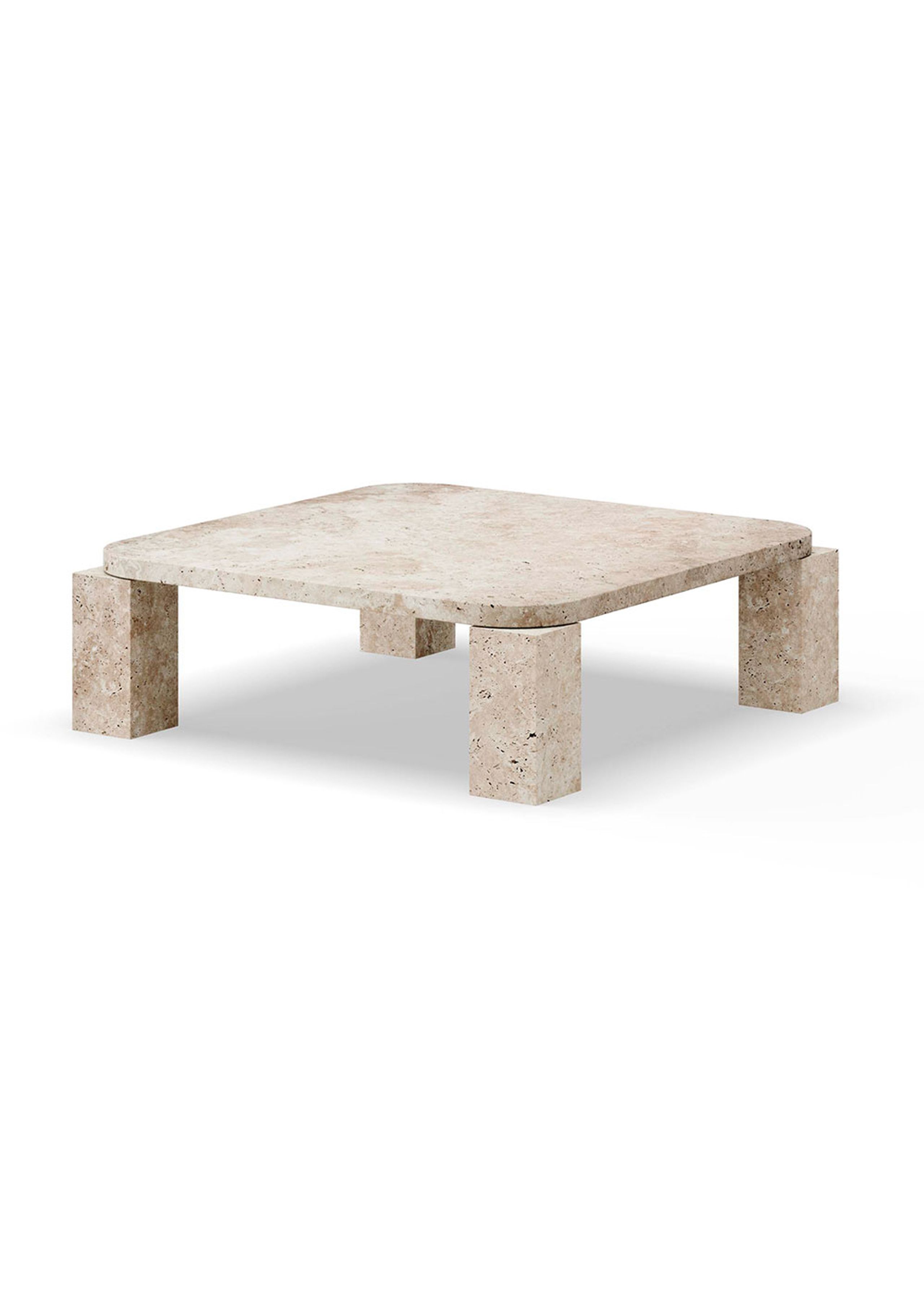 New Works - Coffee Table - Atlas Coffee Table - Unfilled Travertine - Large