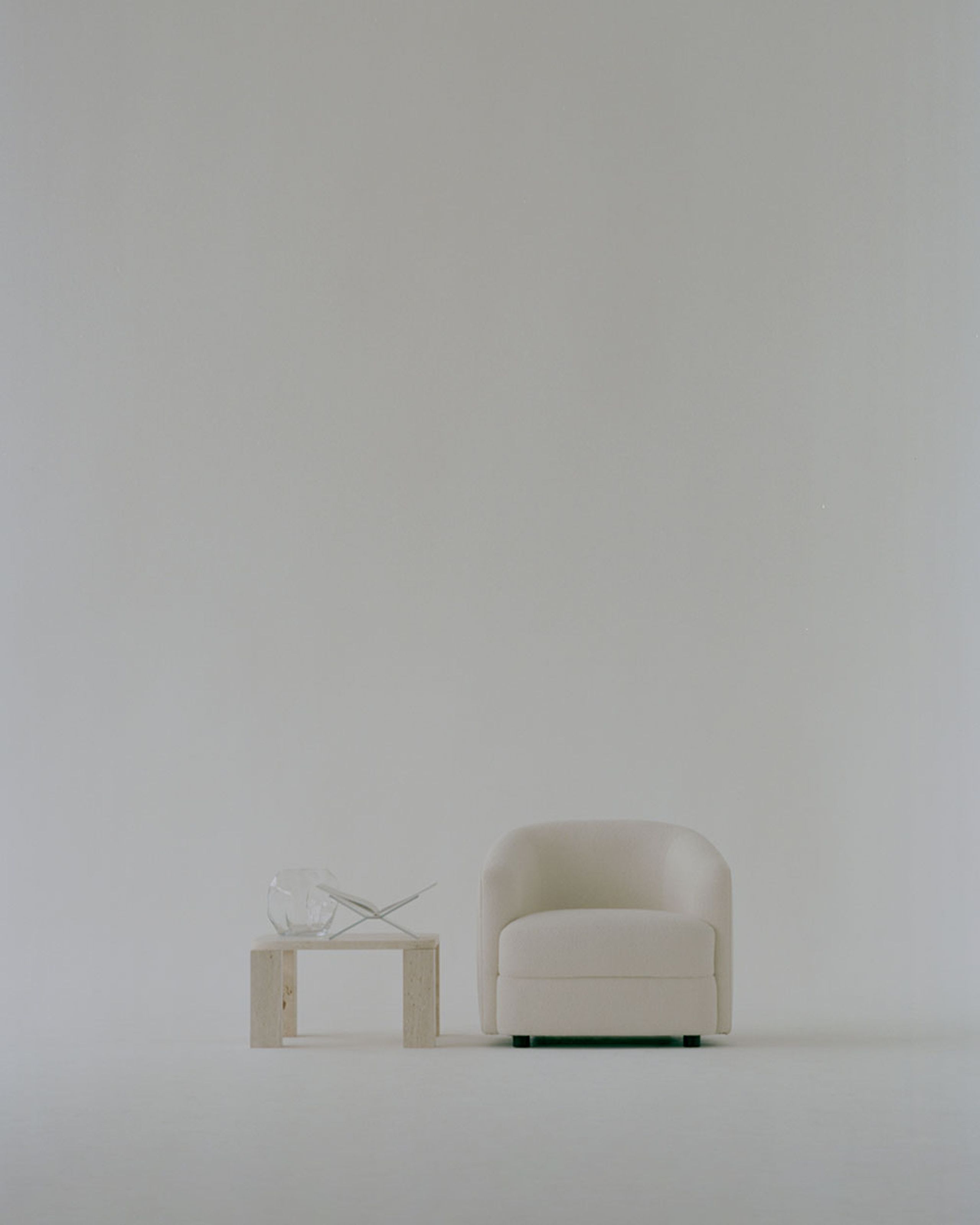 New Works - Coffee Table - Atlas Coffee Table - Unfilled Travertine - Small