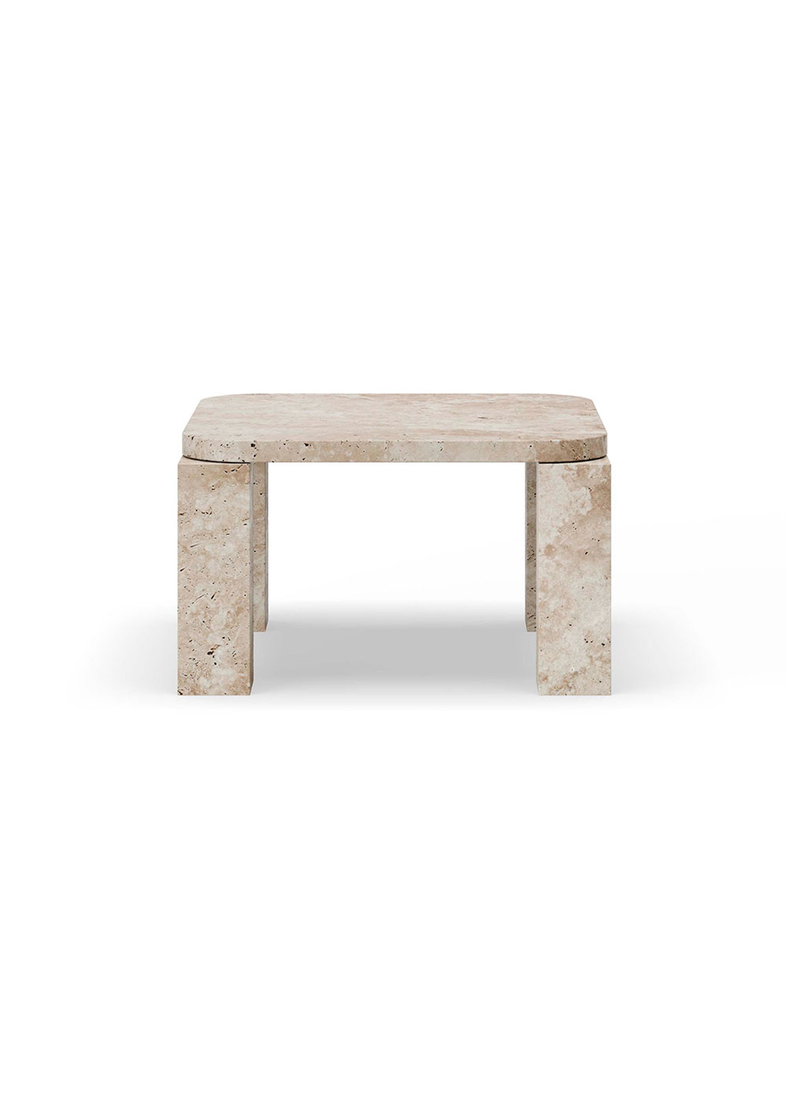 New Works - Coffee Table - Atlas Coffee Table - Unfilled Travertine - Small