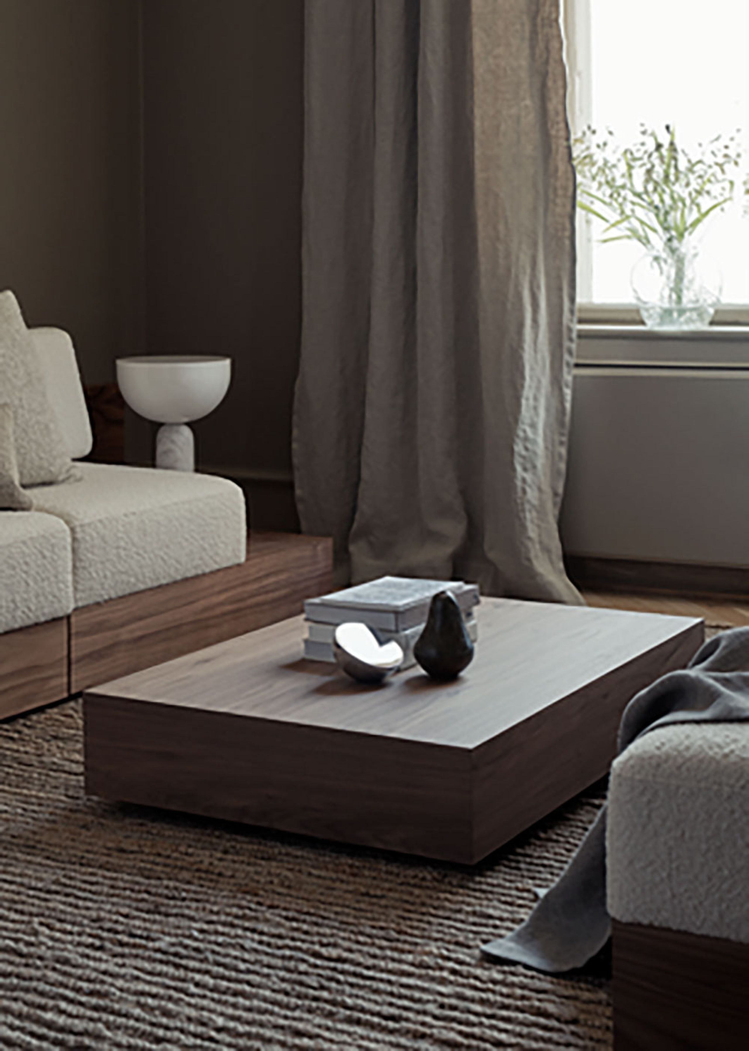 New Works - Mesa de centro - Mass Wide Coffee Table - Natural Walnut