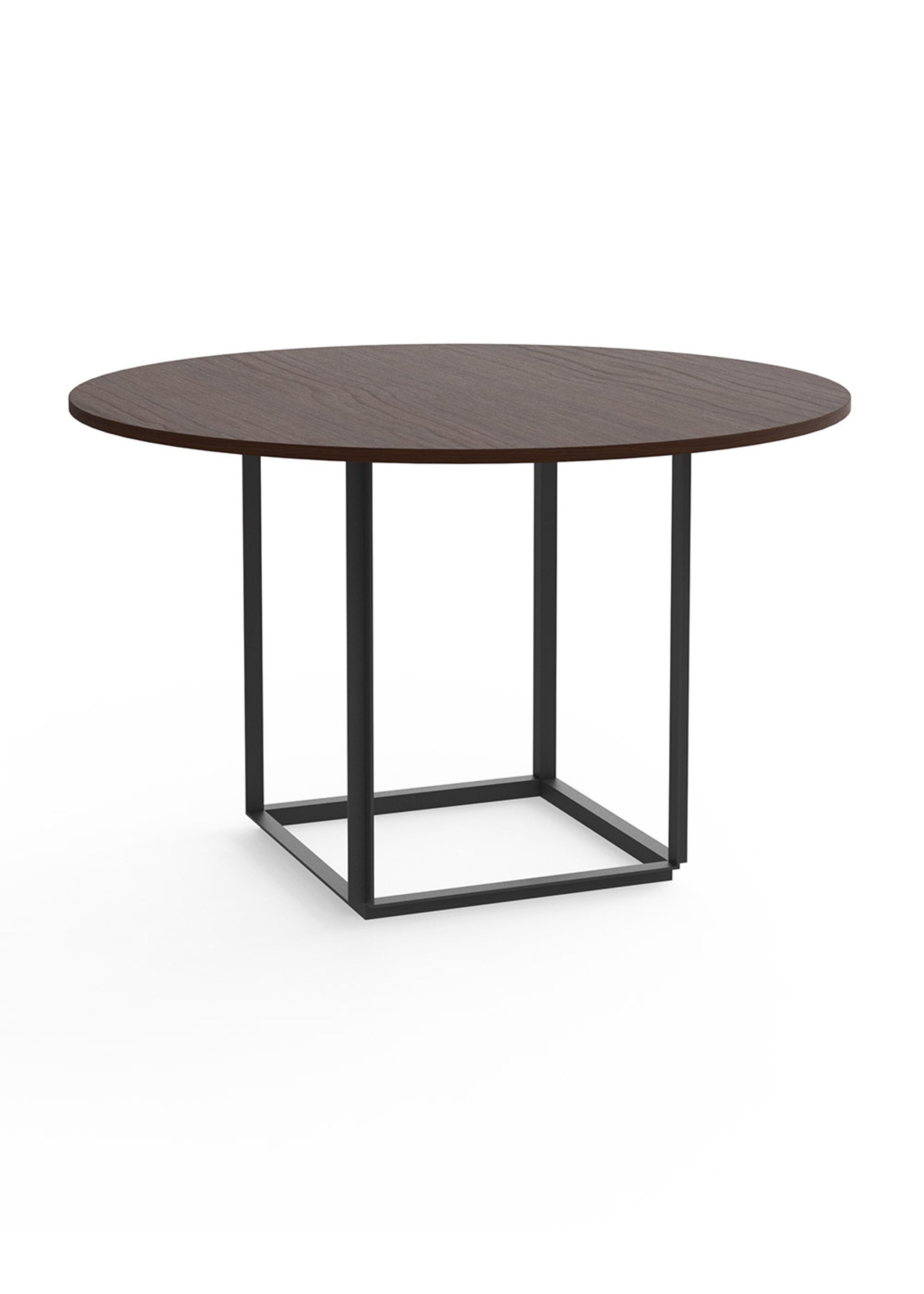 New Works - Mesa de comedor - Florence Dining Table Ø120 - Smoked oak w. Black Frame