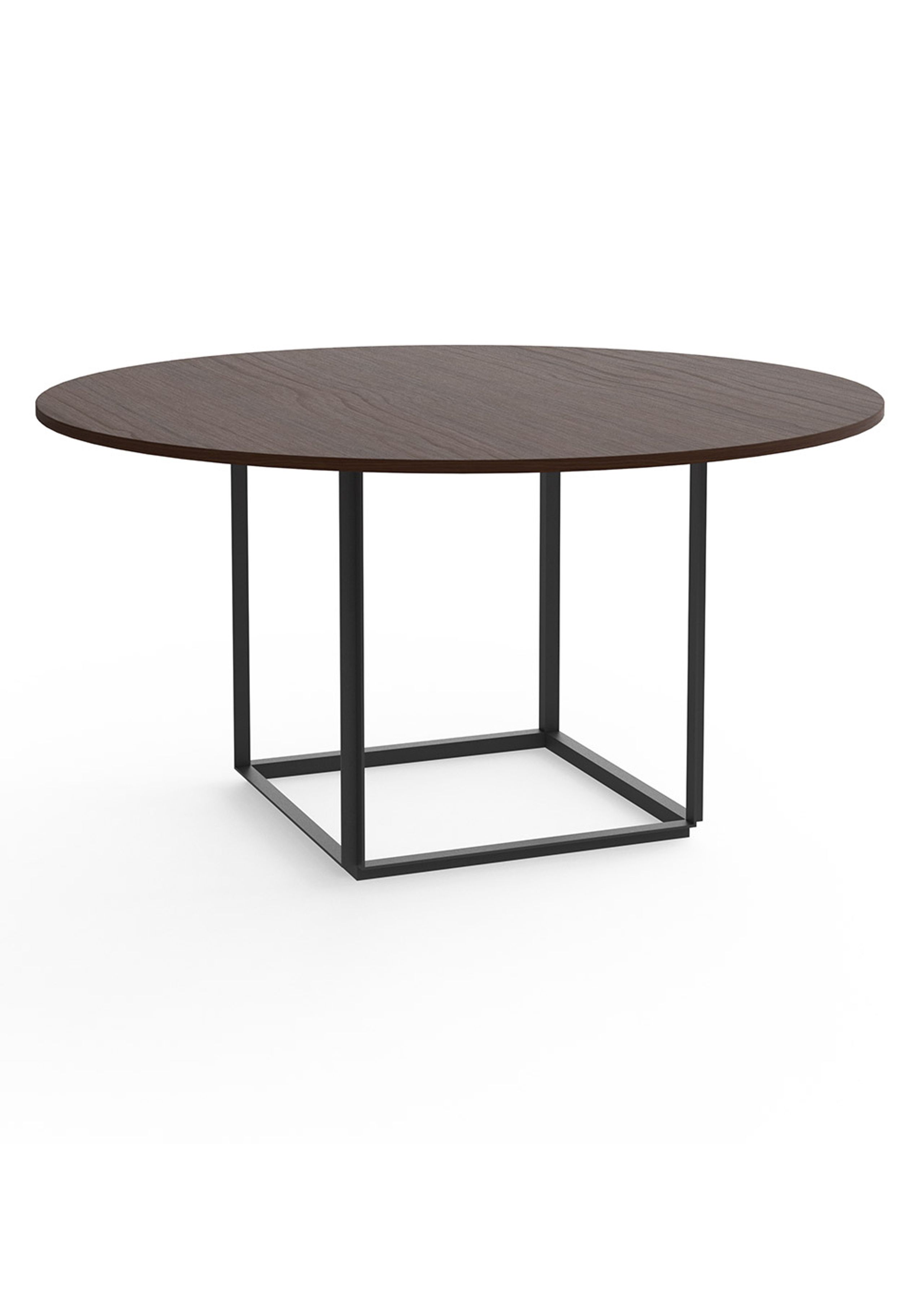 New Works - Jídelní stůl - Florence Dining Table Ø145 - Smoked oak w. Black Frame