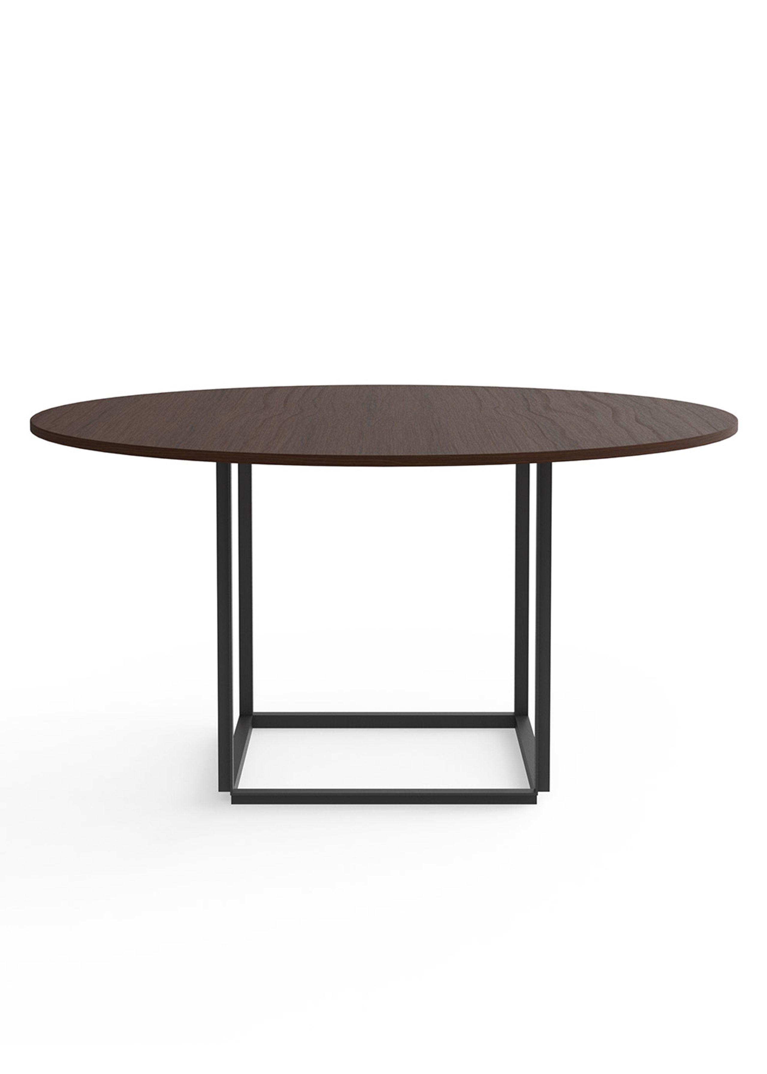 New Works - Jídelní stůl - Florence Dining Table Ø145 - Smoked oak w. Black Frame