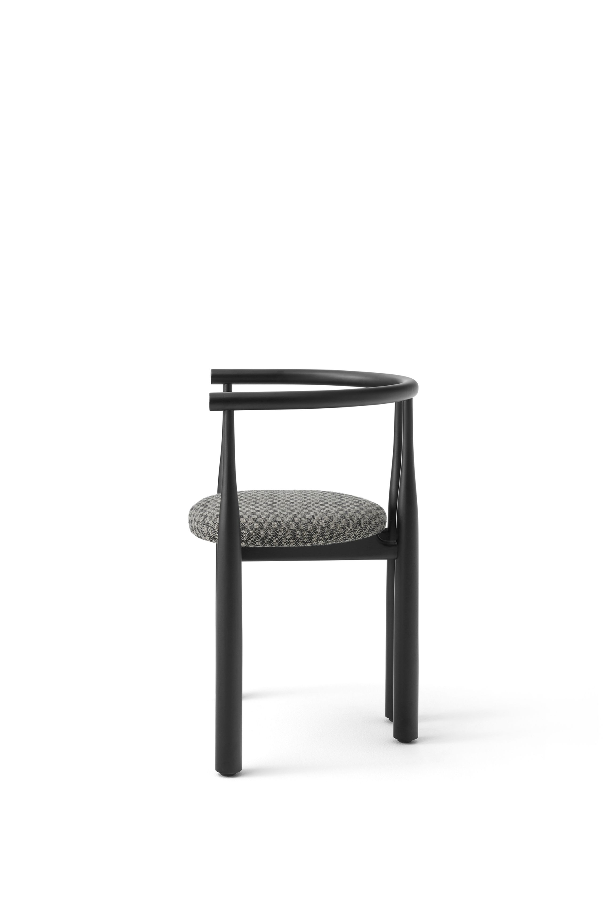New Works - Dining chair - BUKOWSKI CHAIR - Black w. Élitis Pur Lin LI 419 80