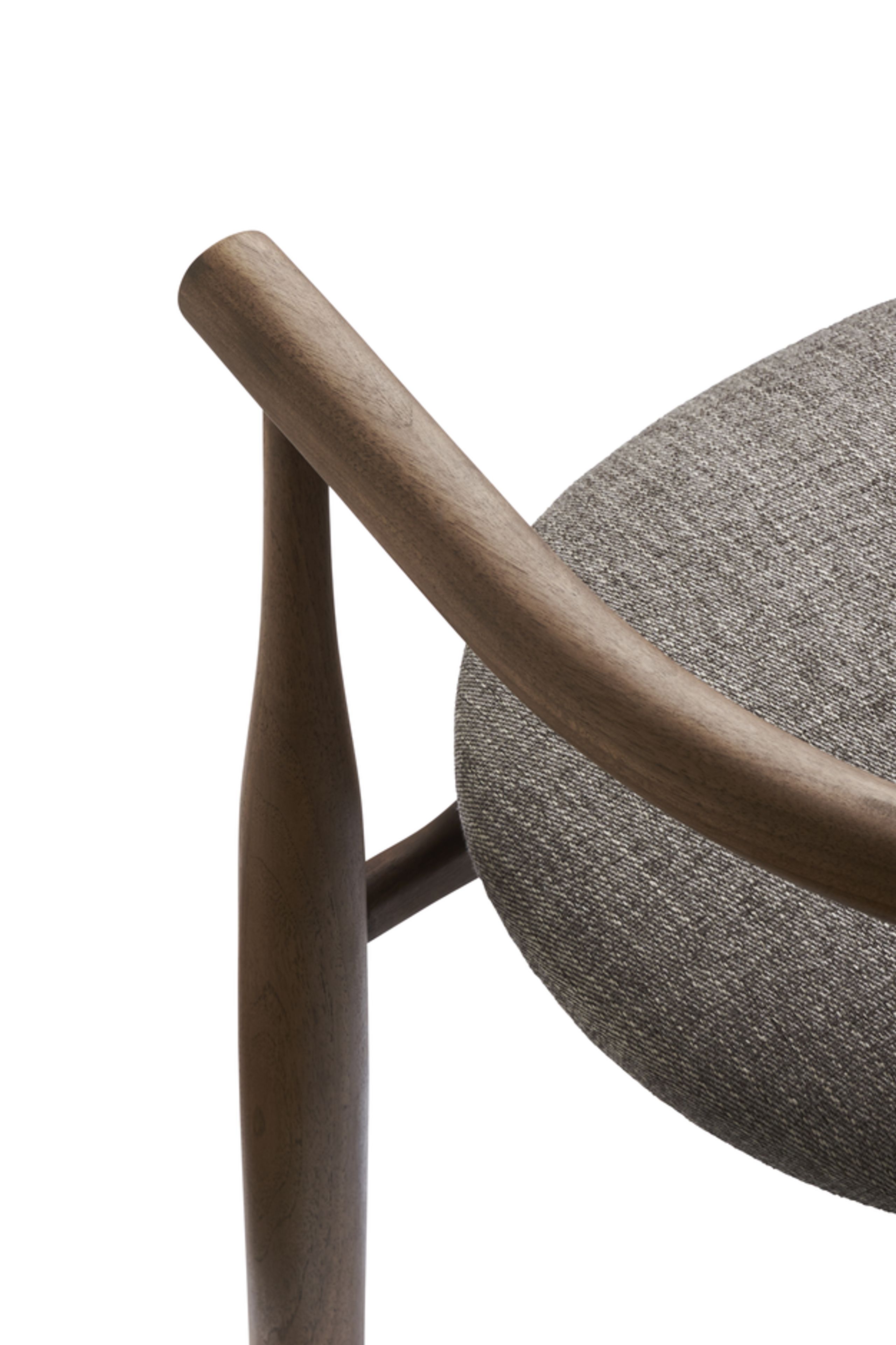 New Works - Jídelní židle - BUKOWSKI CHAIR - Walnut w. Osborne & Little Carnavon Cacao Stone