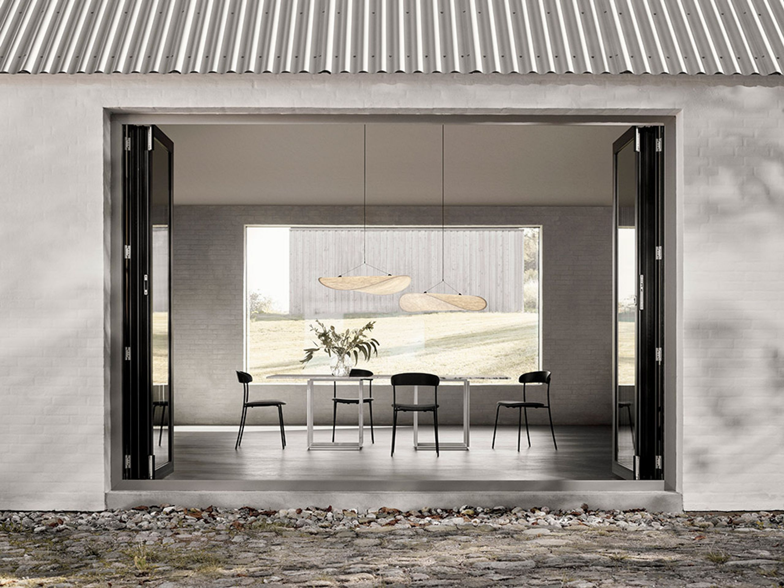 New Works - Sedia da pranzo - Missing Chair | Seat Upholstery - Lacquered Walnut / Barnum Sand 2