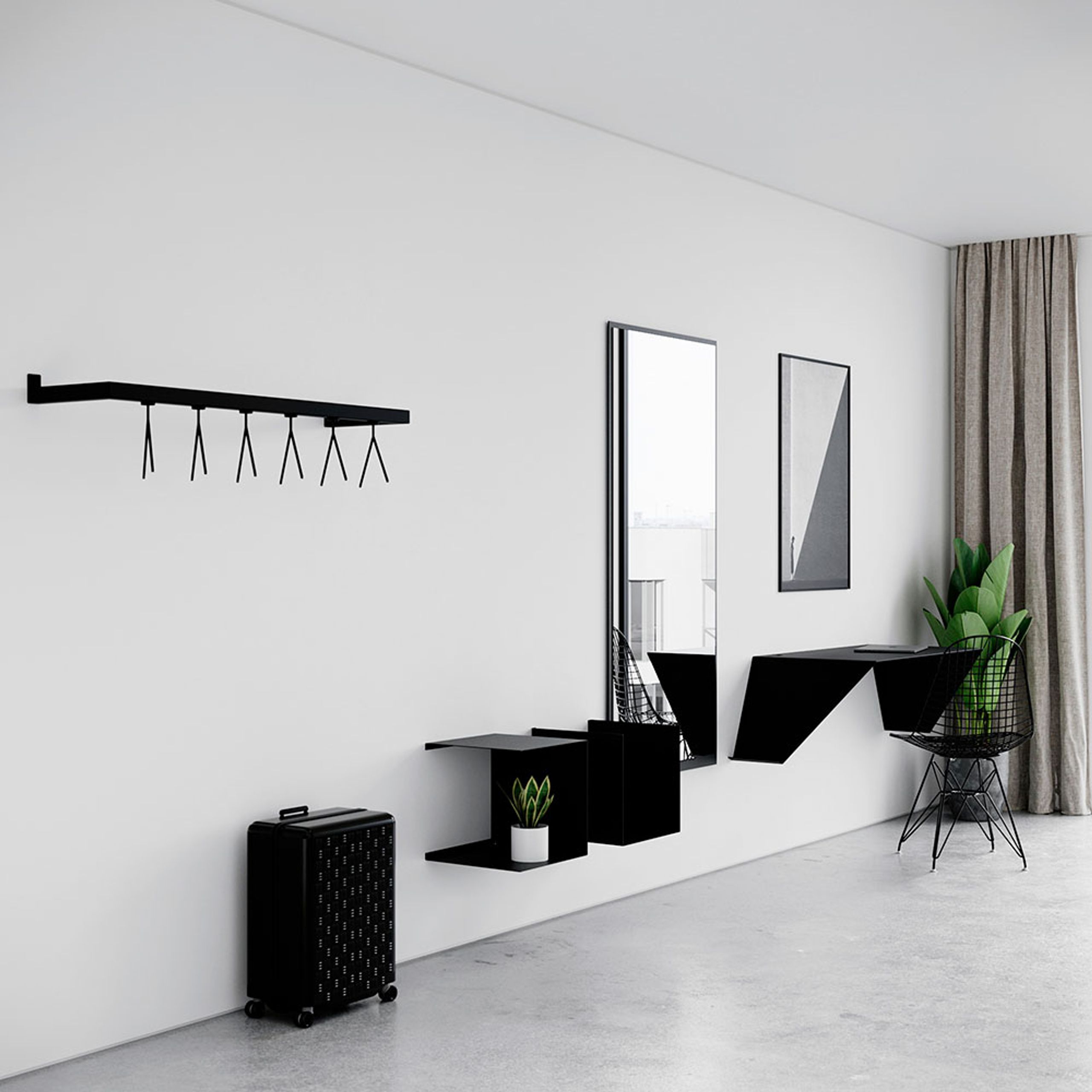 NICHBA - Barra do cabide - Hangsys - Medium - Black