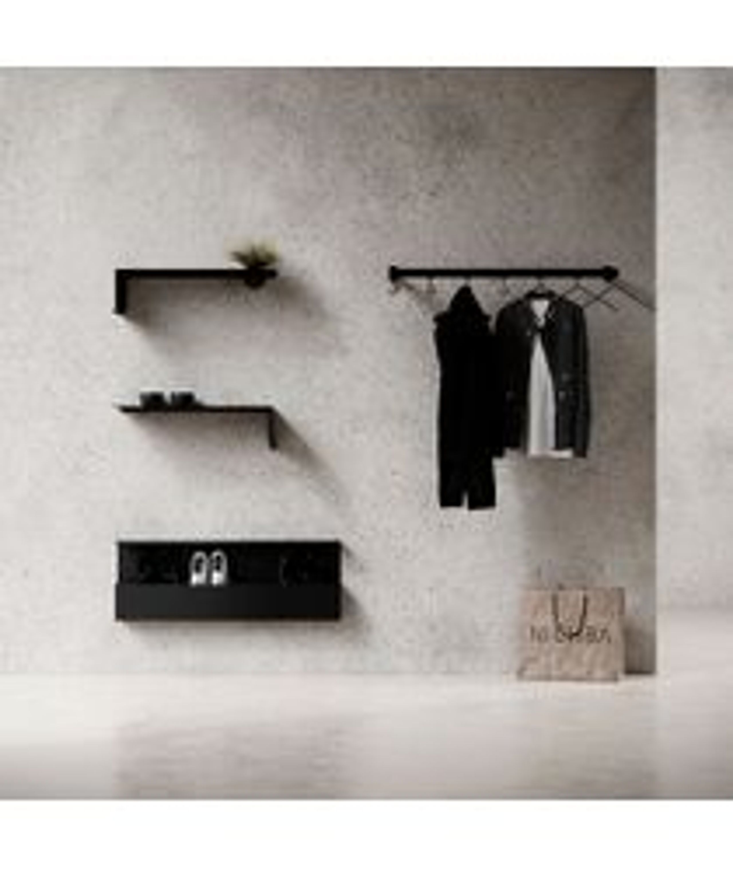 NICHBA - Shoe Rack - Shoe Box - Small - Black