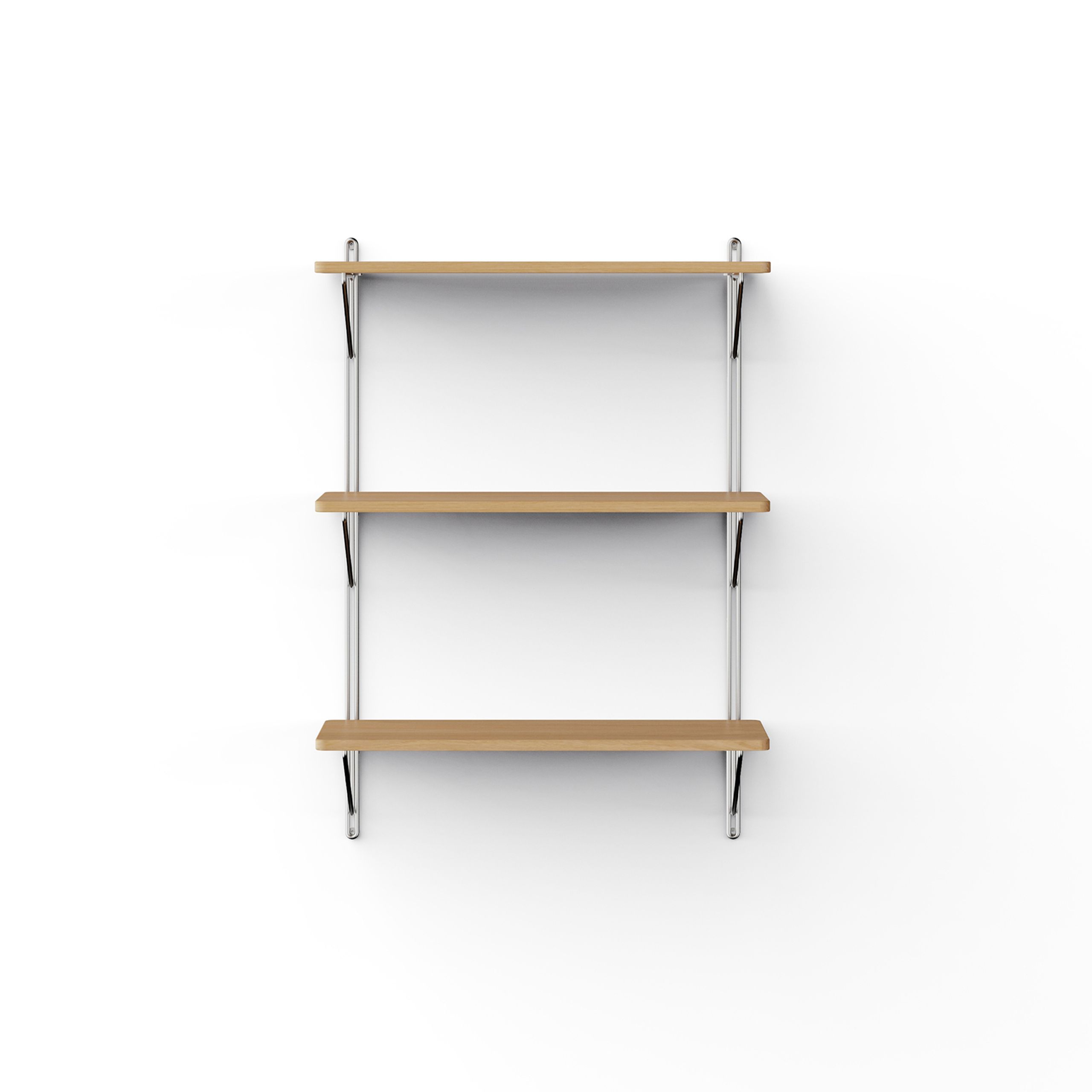 NINE - Prateleira - Inline Wall Shelving Large H900 X W650 X D258 - Metalframe - Polished