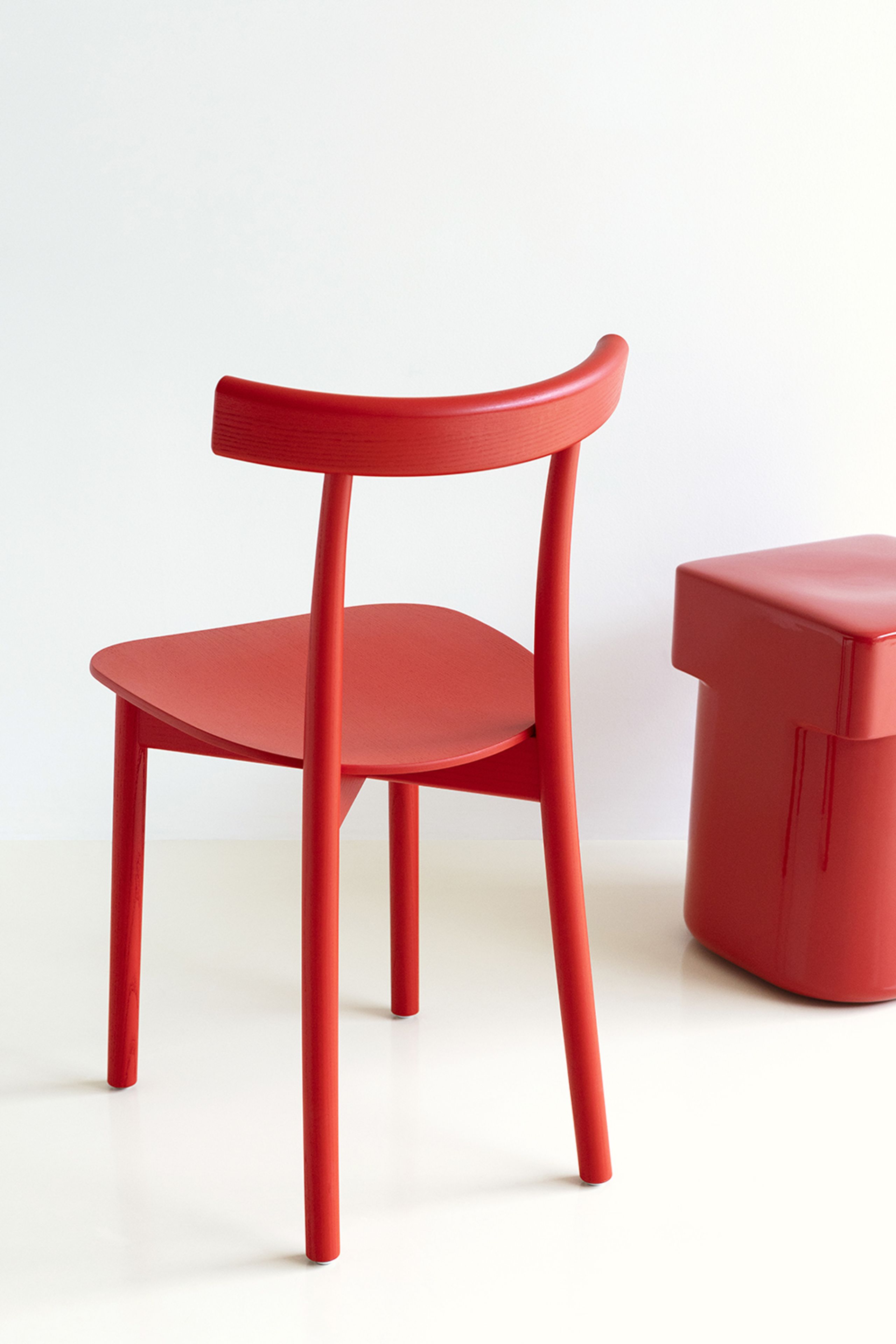 NINE - Sedia da pranzo - Skinny Wooden Chair - Red