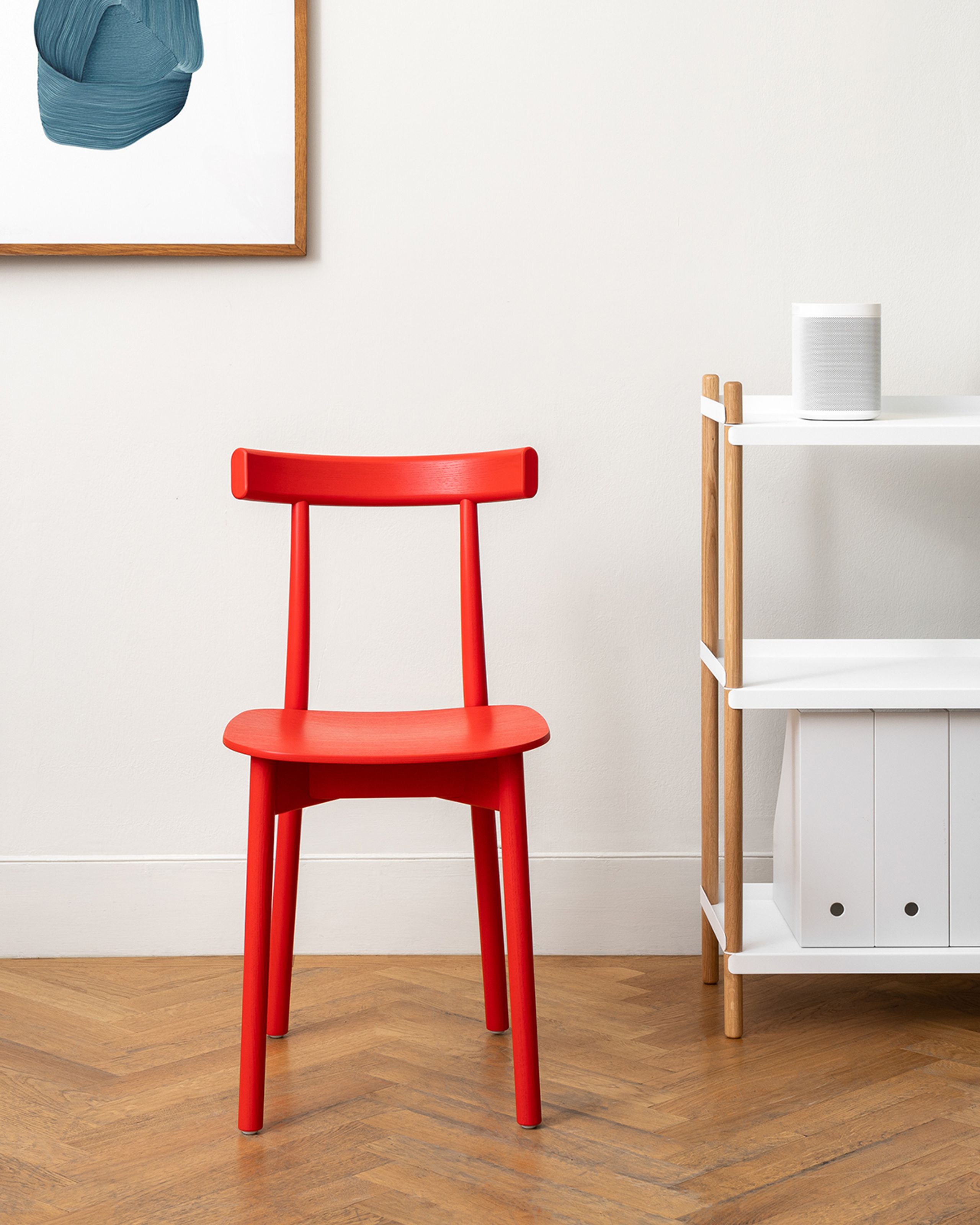 NINE - Sedia da pranzo - Skinny Wooden Chair - Red