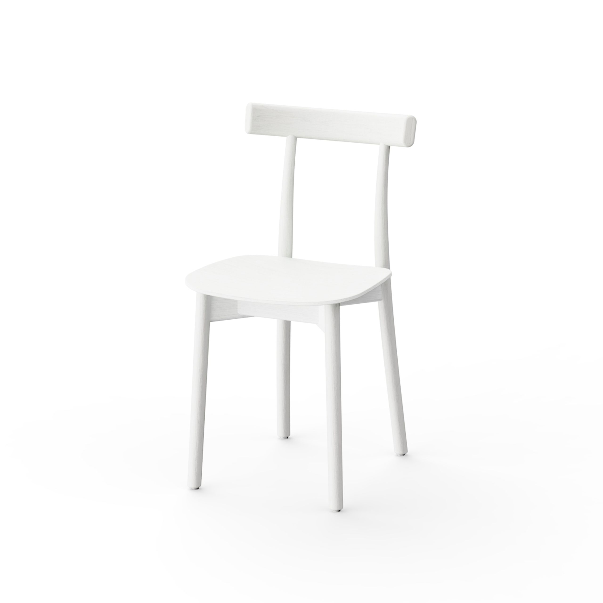 NINE - Sedia da pranzo - Skinny Wooden Chair - White