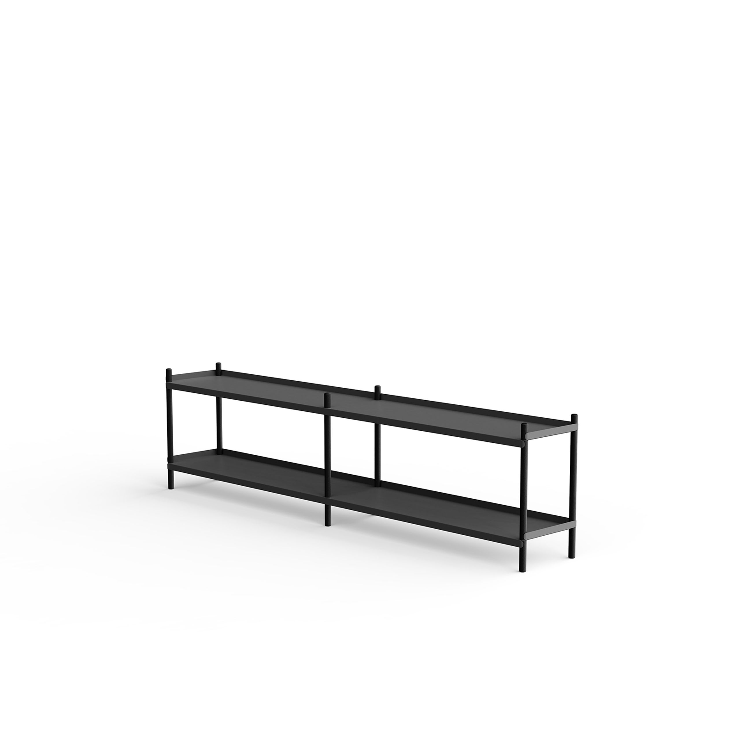 NINE - Display - Bolt Shelving 2000 - 2 Shelves - Black Anthracite