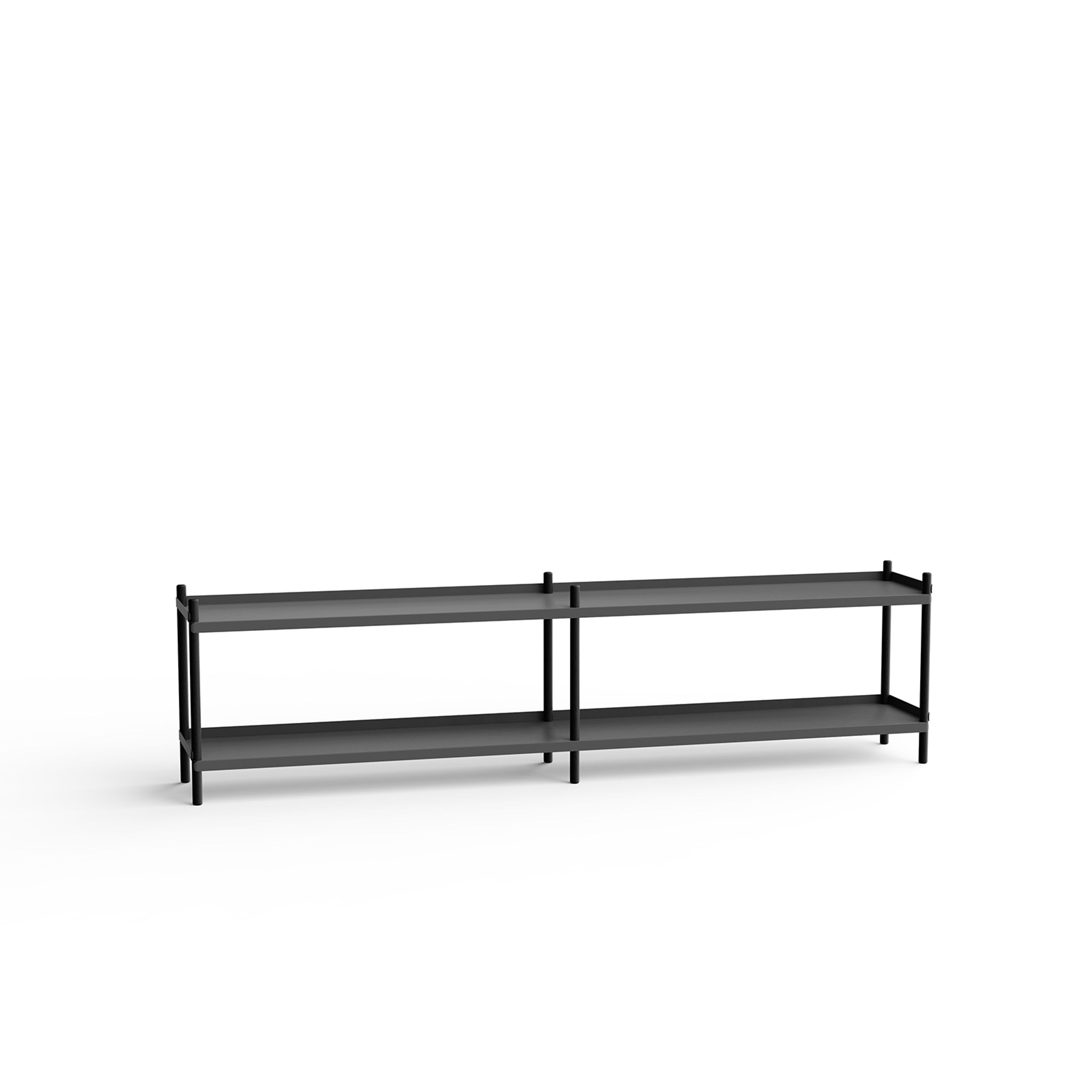 NINE - Display - Bolt Shelving 2000 - 2 Shelves - Black Anthracite