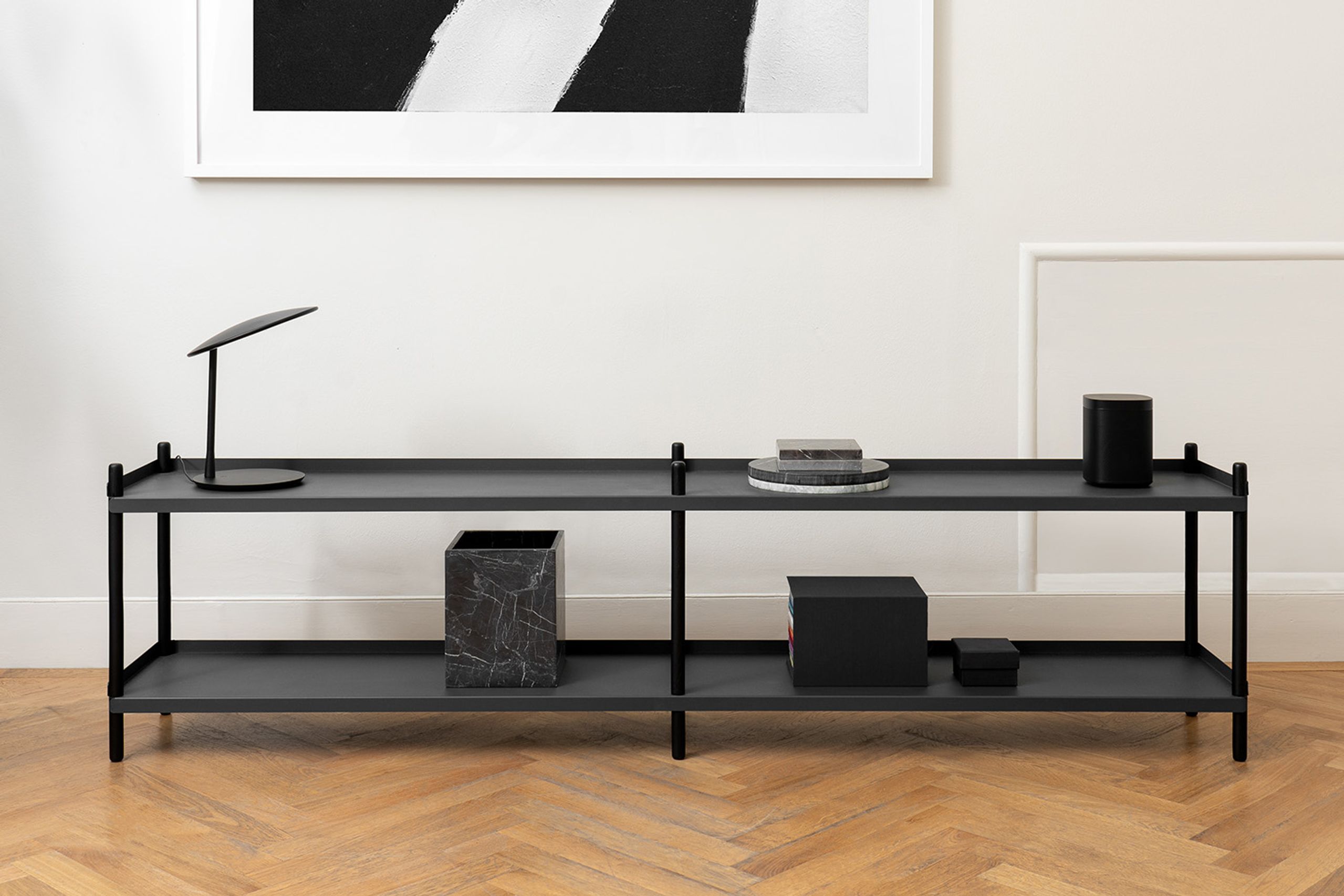 NINE - Display - Bolt Shelving 2000 - 2 Shelves - Black Anthracite