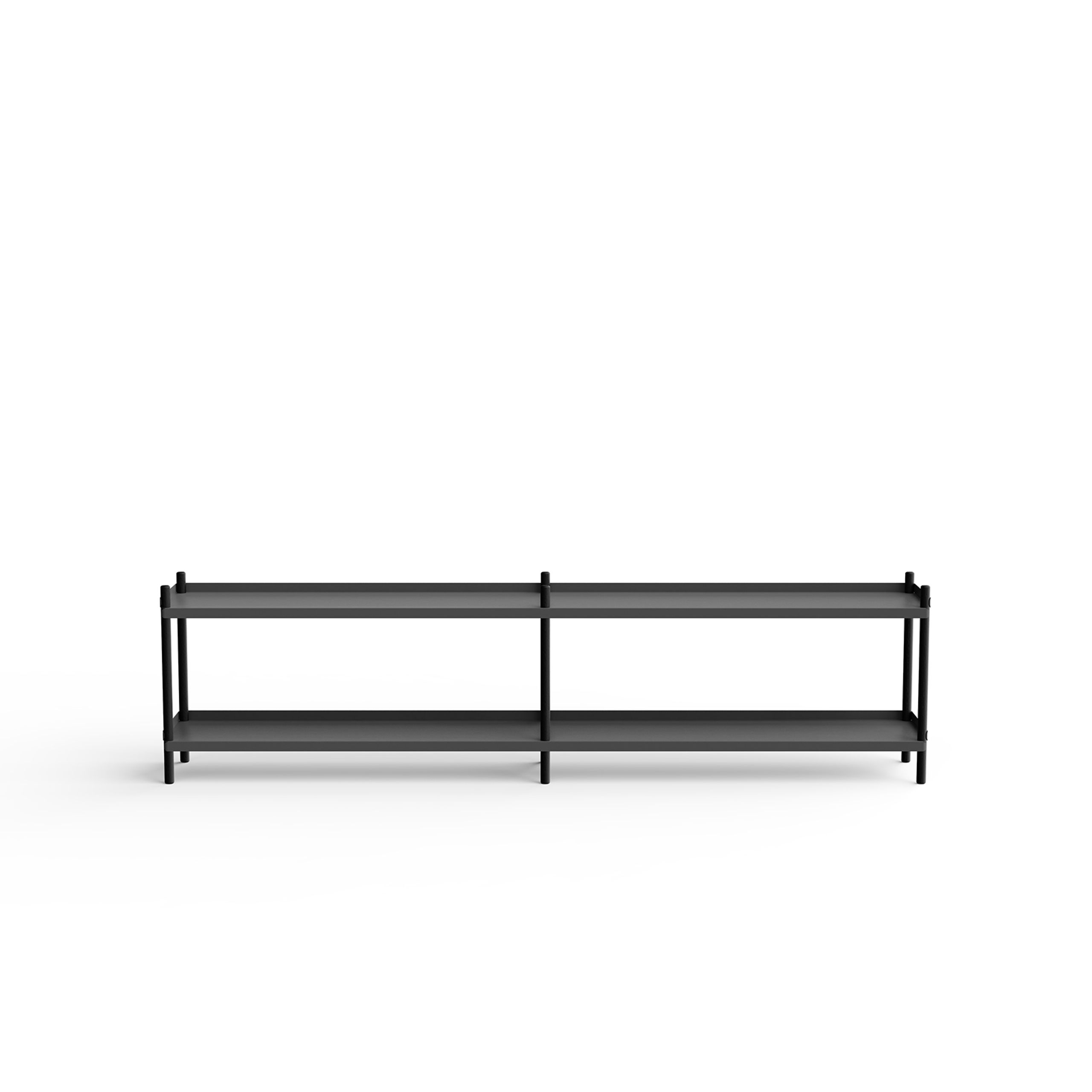 NINE - Display - Bolt Shelving 2000 - 2 Shelves - Black Anthracite