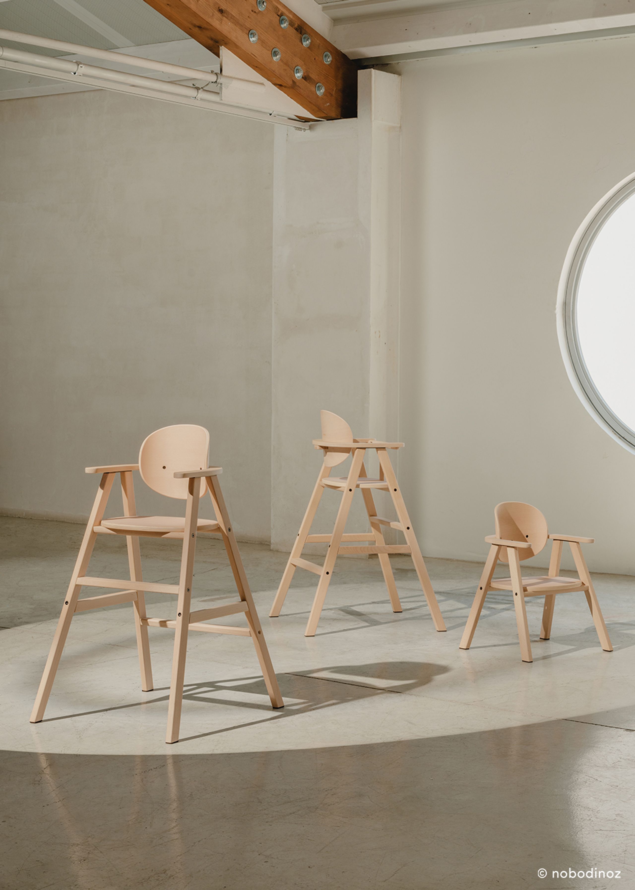 Nobodinoz - Seggiolone - Growing Green Evolving Chair 3 in 1 - Solid Beech