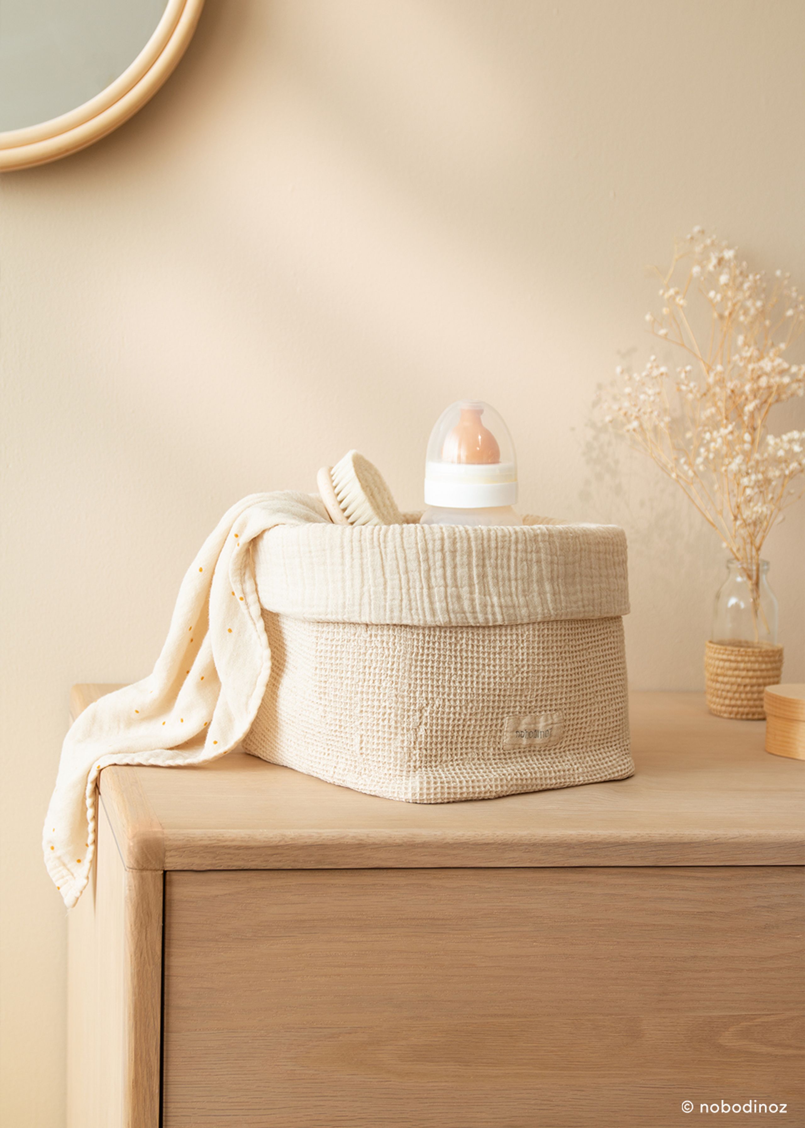 Nobodinoz - Dětský úložný box - Wabi-Sabi Basket - Ginger