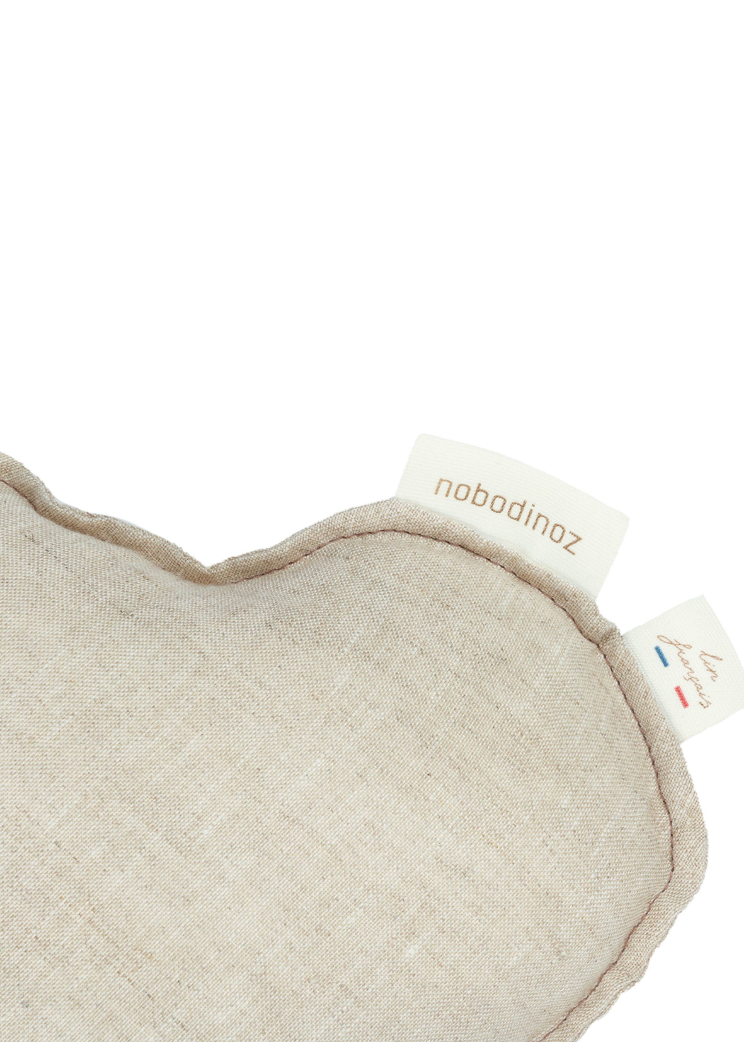 Nobodinoz - Children's pillow - Lin Français Cloud Cushion - Greige