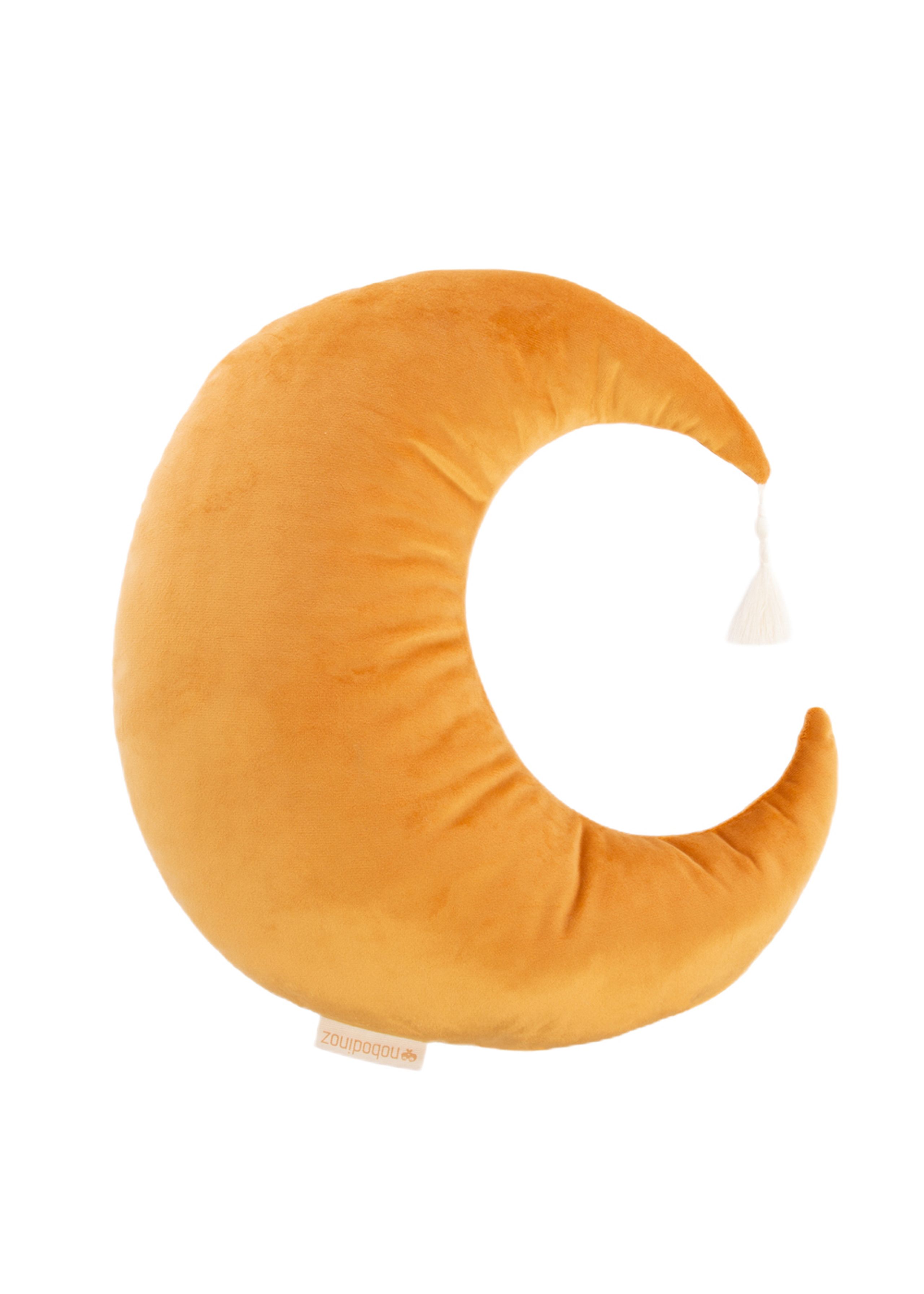 Nobodinoz - Cuscino per bambini - Pierrot Velvet Cushion - Farniente Yellow