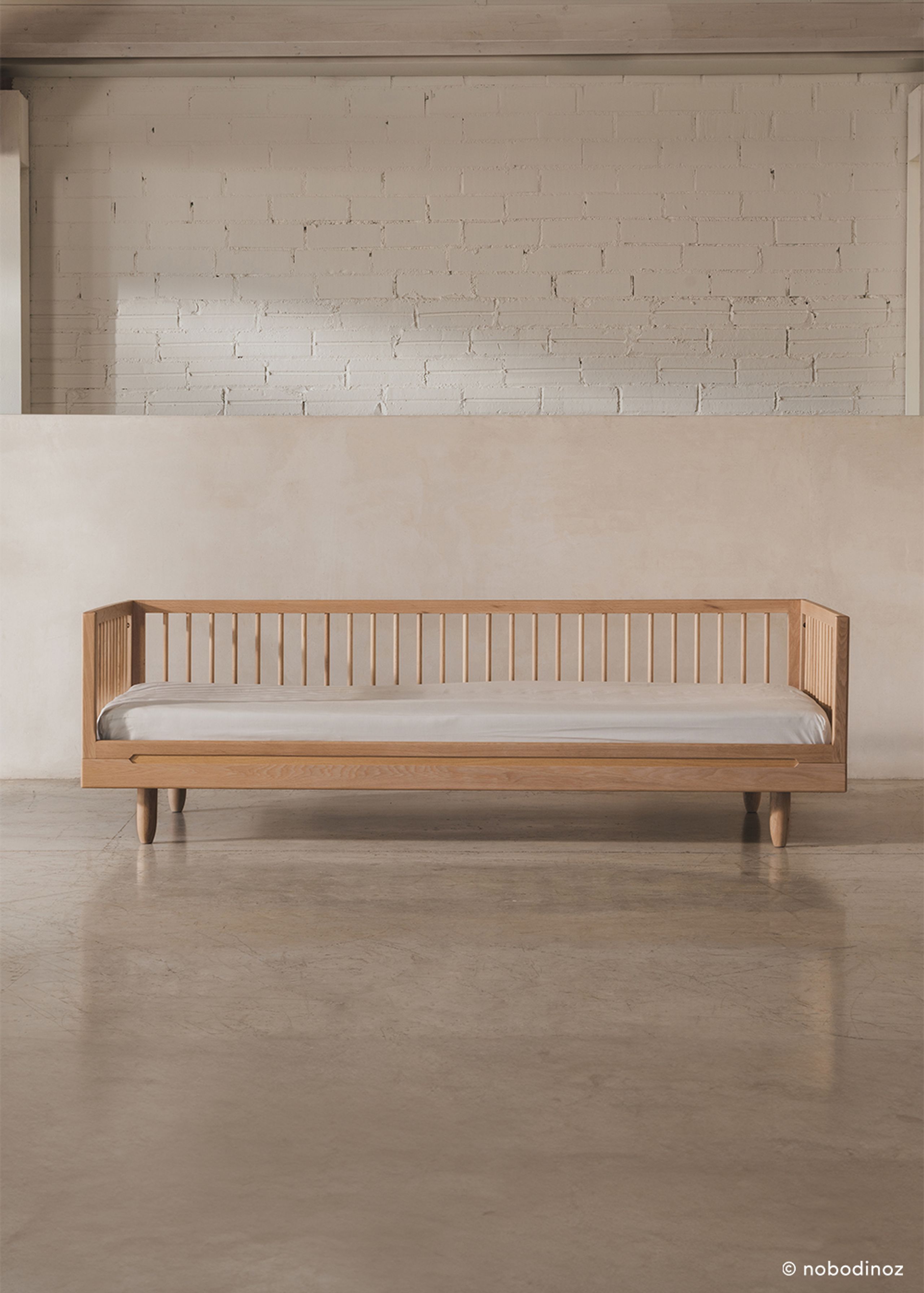 Nobodinoz - Children's bed - Pure Single Bed - Solid Oak