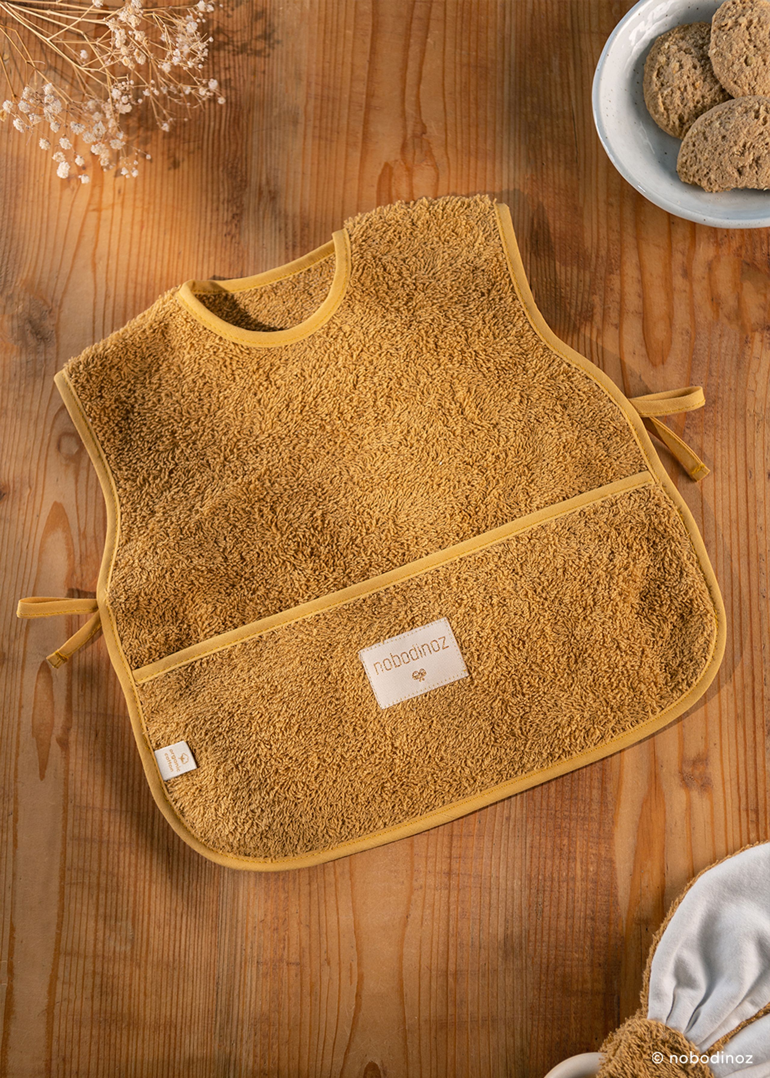 Nobodinoz - Spiseforklæde - So Cute Baby Apron - Caramel